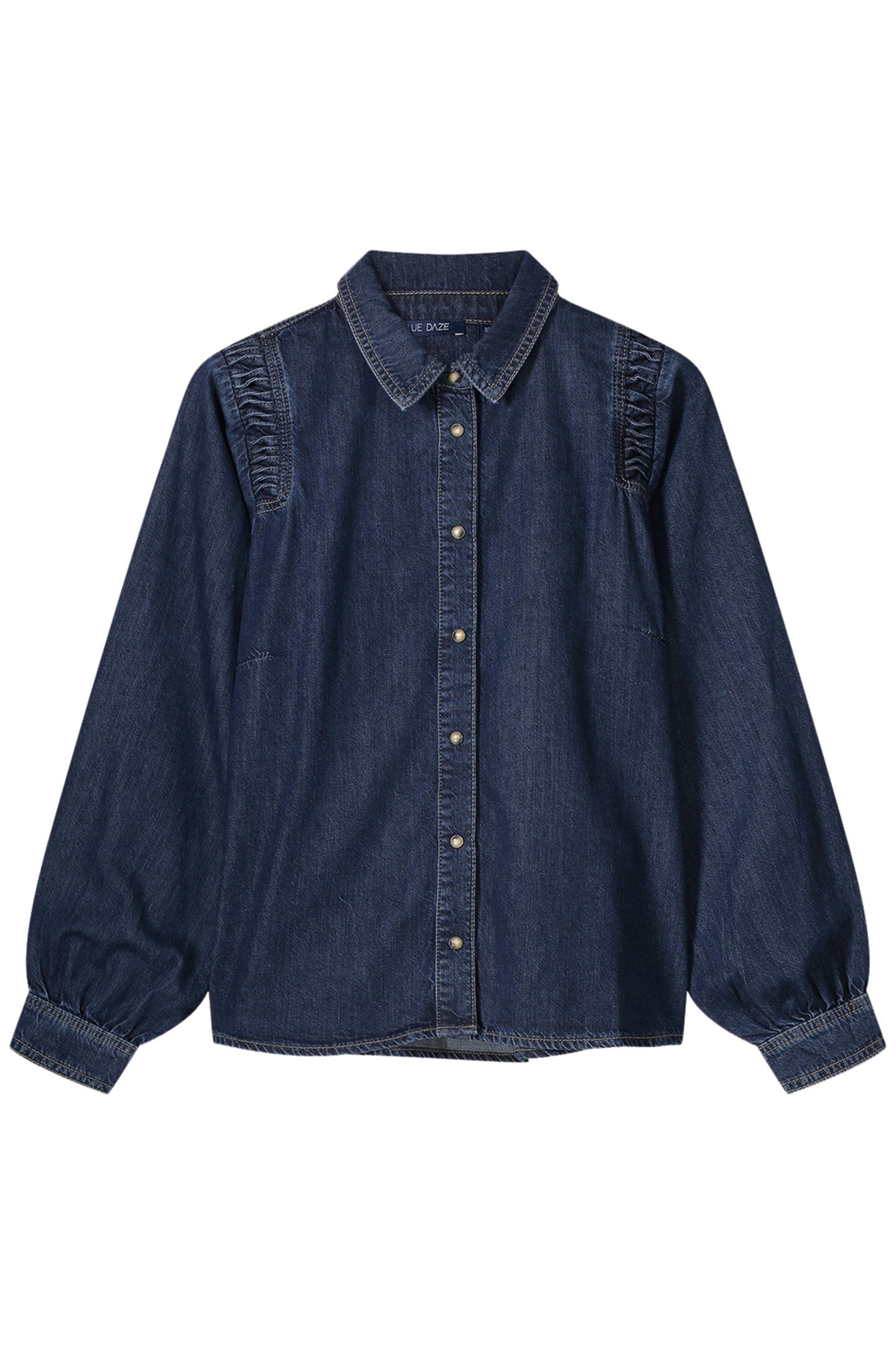 DENIM BLOUSE LIGHTWEIGHT COTTON TENCEL BLUES 4