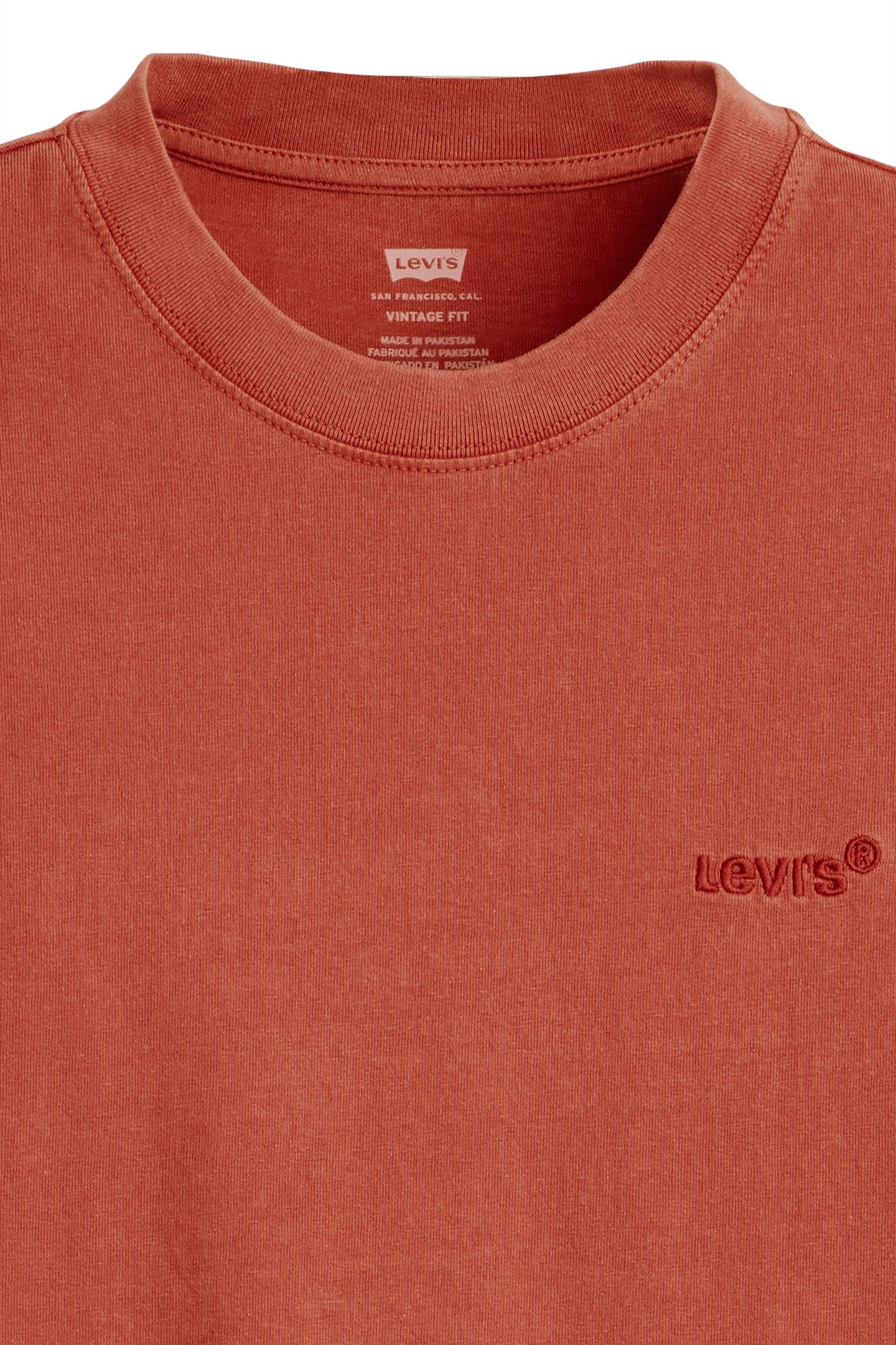 RED TAB VINTAGE TEE GARMENT DYE RED PAINT 6