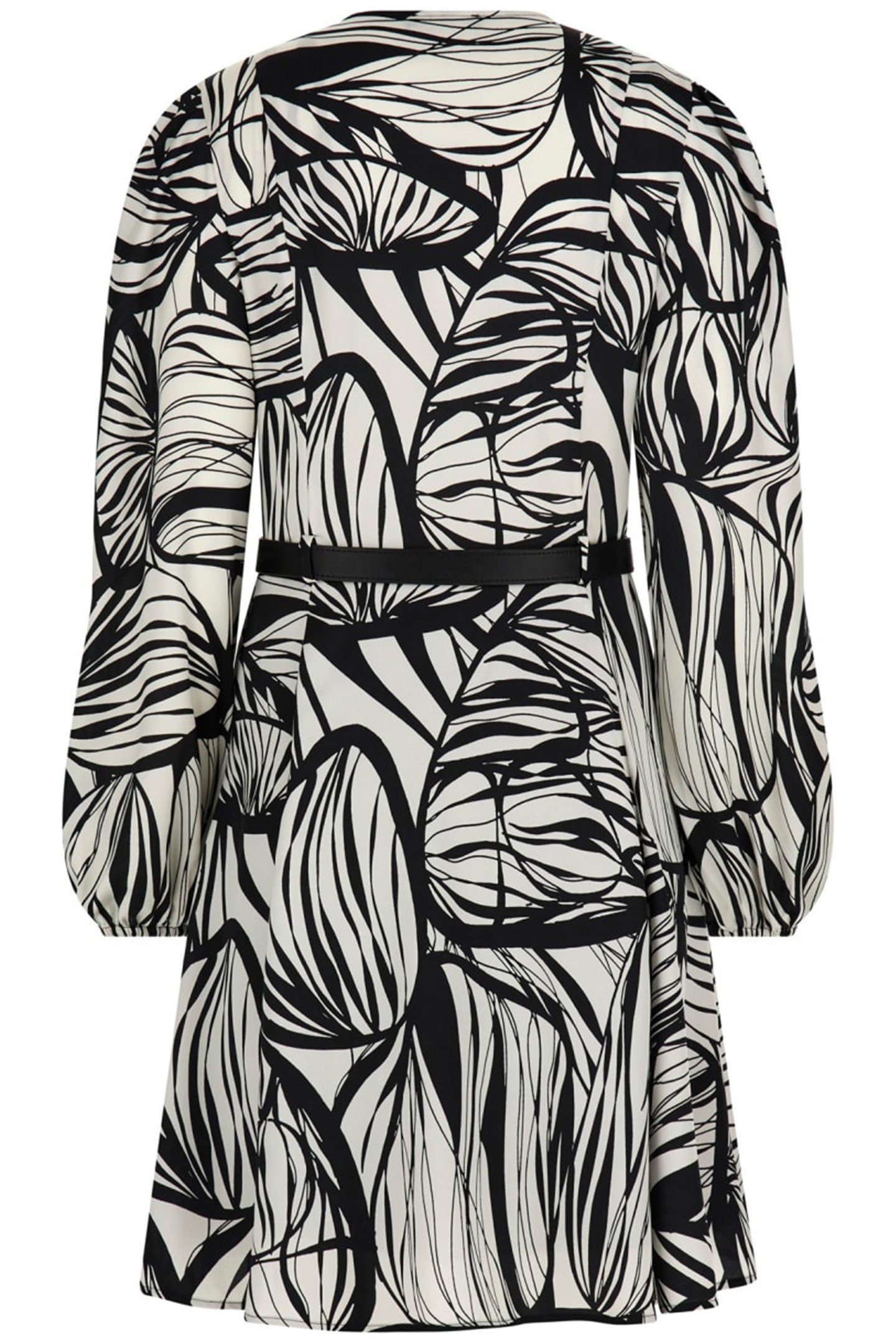 DEBORA SHORT DRESS ABSTRACT LEAVES PRIN 2