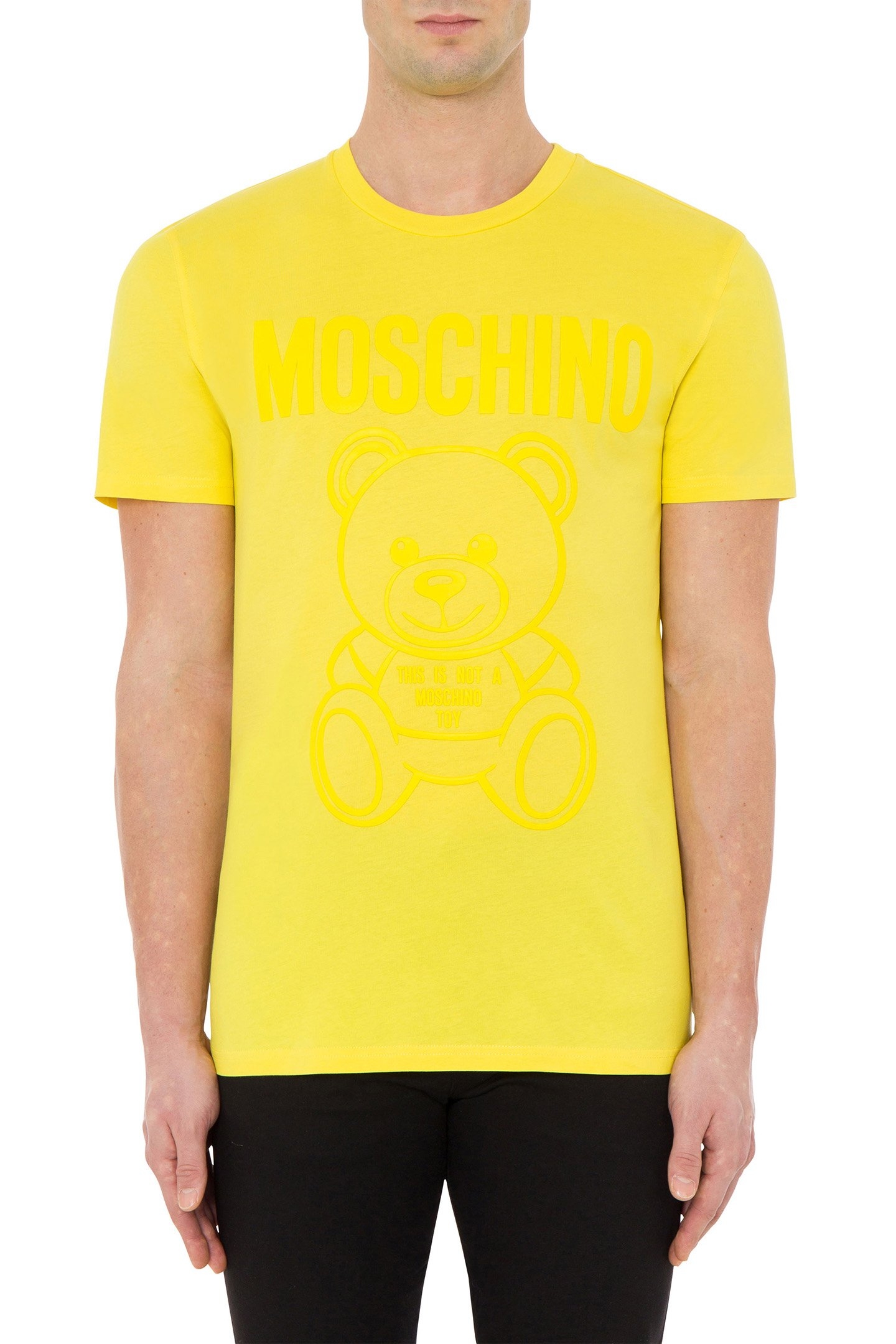 MOSCHINO TEDDY BEAR ORGANIC JERSEY T-SHIRT YELLOW 1