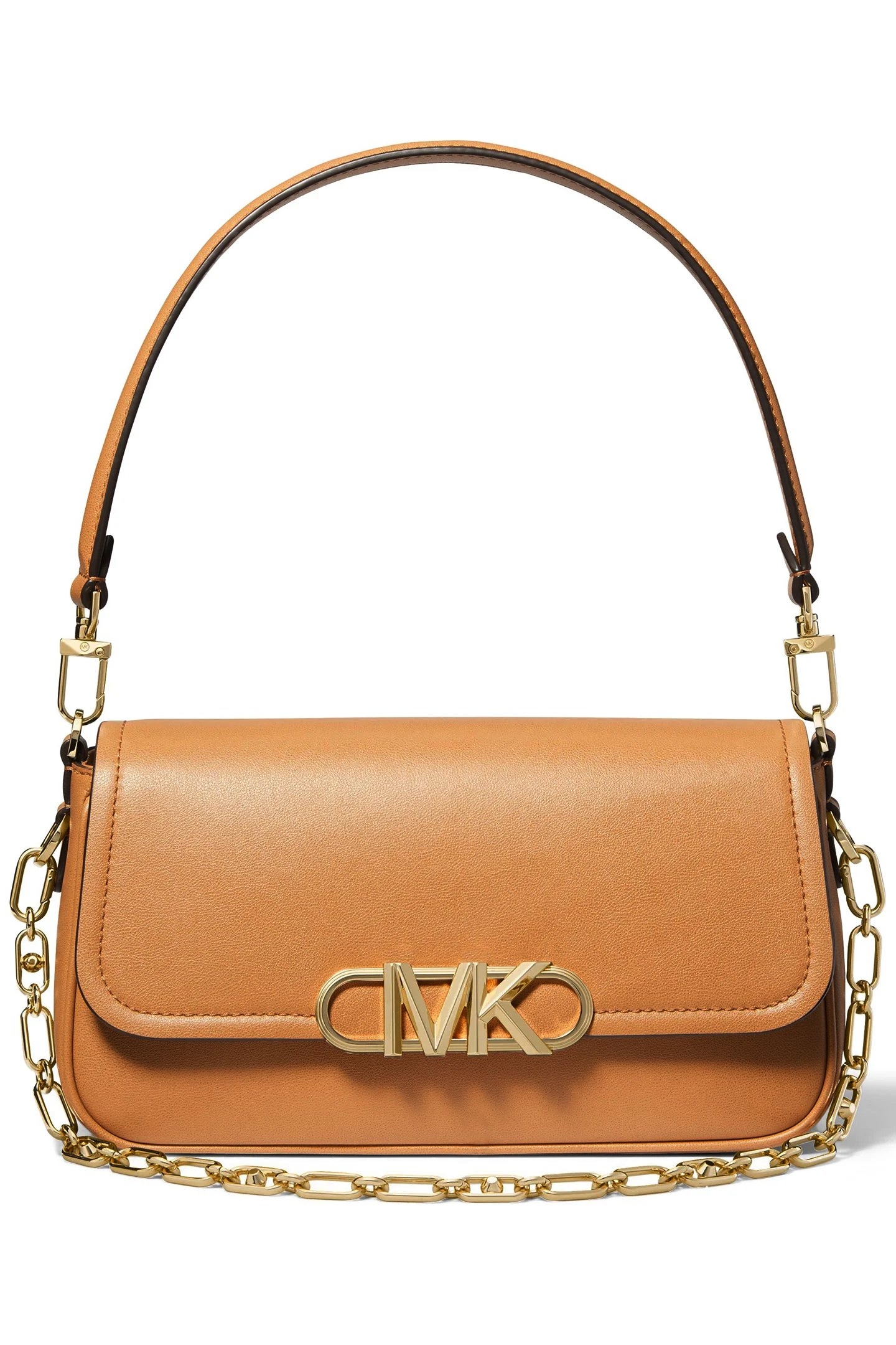 SMALL LEATHER SHOULDER BAG IN LIGHT TAN 1