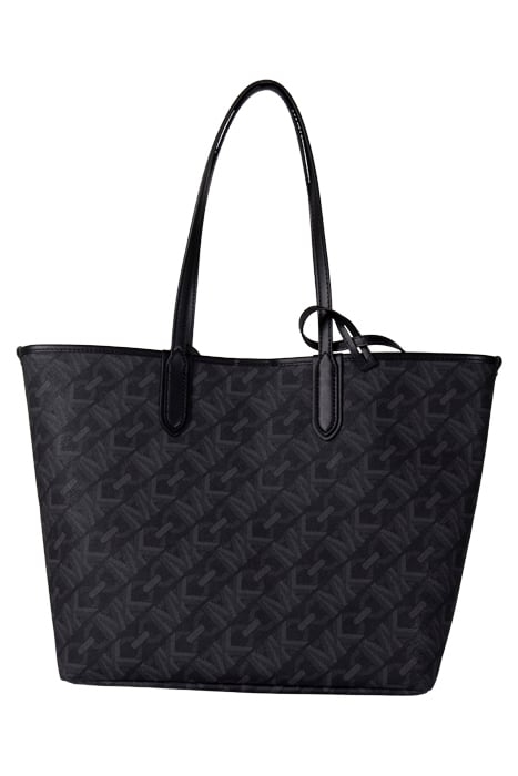 LARGE TOTE BAG IN SIGNATURE LOGO PRINT IN BLACK AND WHITE 3