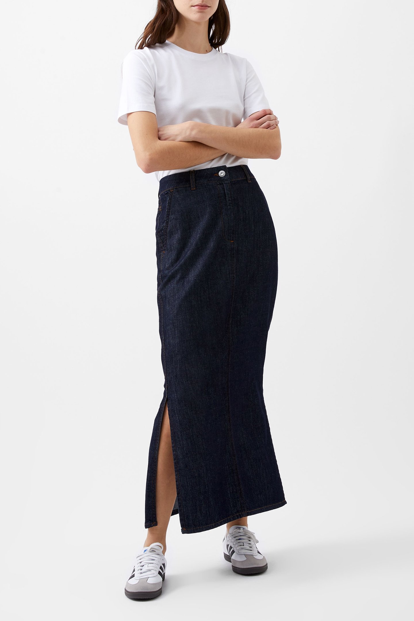 FINLEY DENIM MAXI SKIRT INDIGO 1