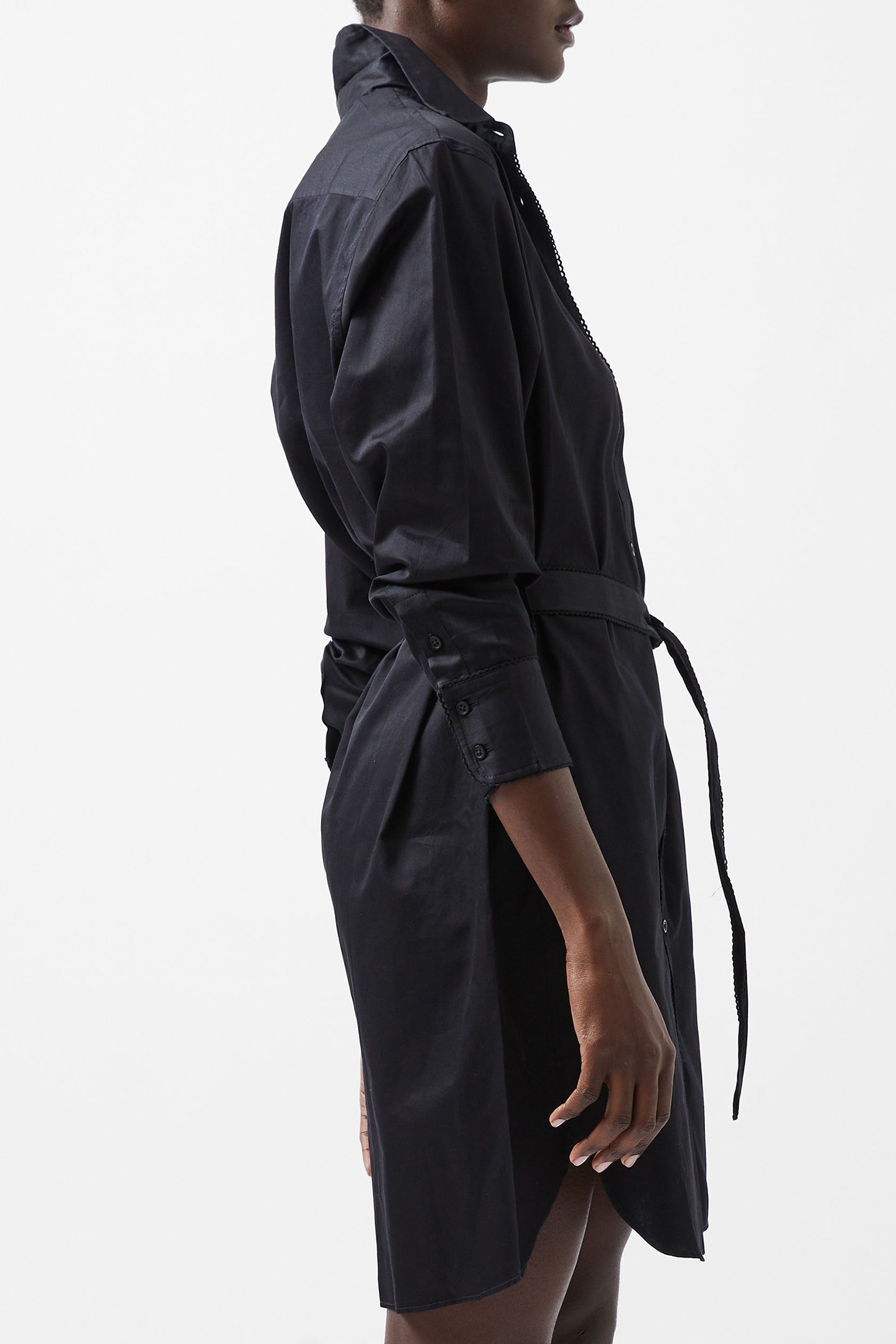 ALEXIS LS SHIRT DRESS BLACKOUT 4