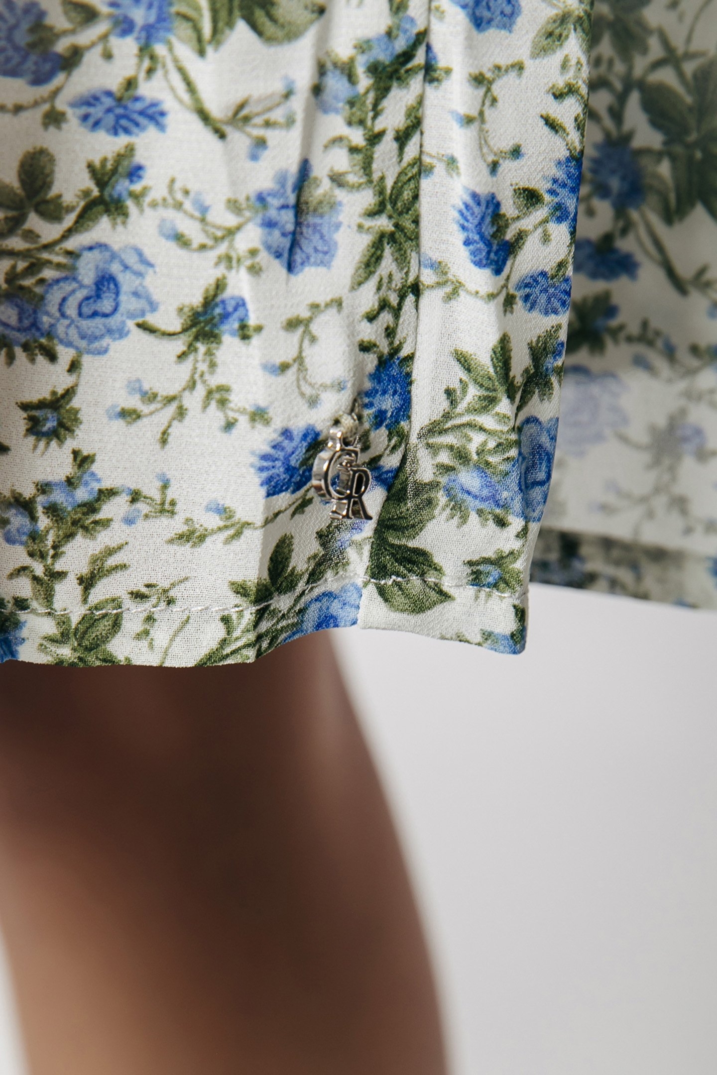 ELODIE FLOWER SPAGHETTI MINI DRESS SOFT BLUE 4