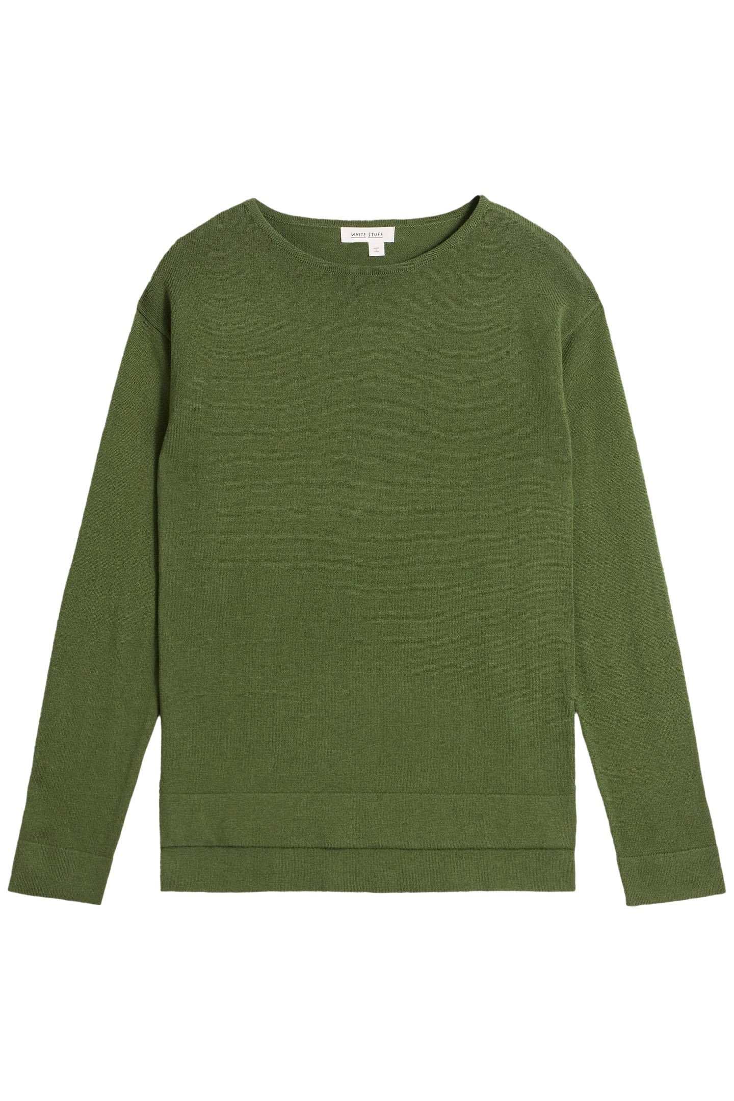 ORLA WOOL COTTON BLEND JUMPER KHAKI GREEN 1