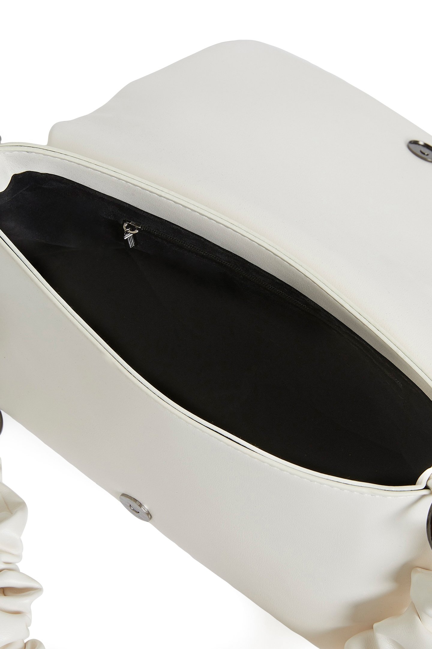 ROUCHED SHOULDER BAG WHITE 3