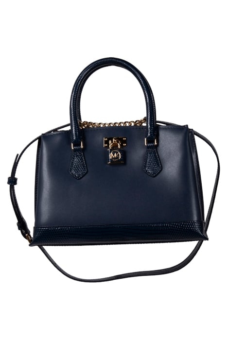 SMALL SATCHEL BAG IN NAVY 1
