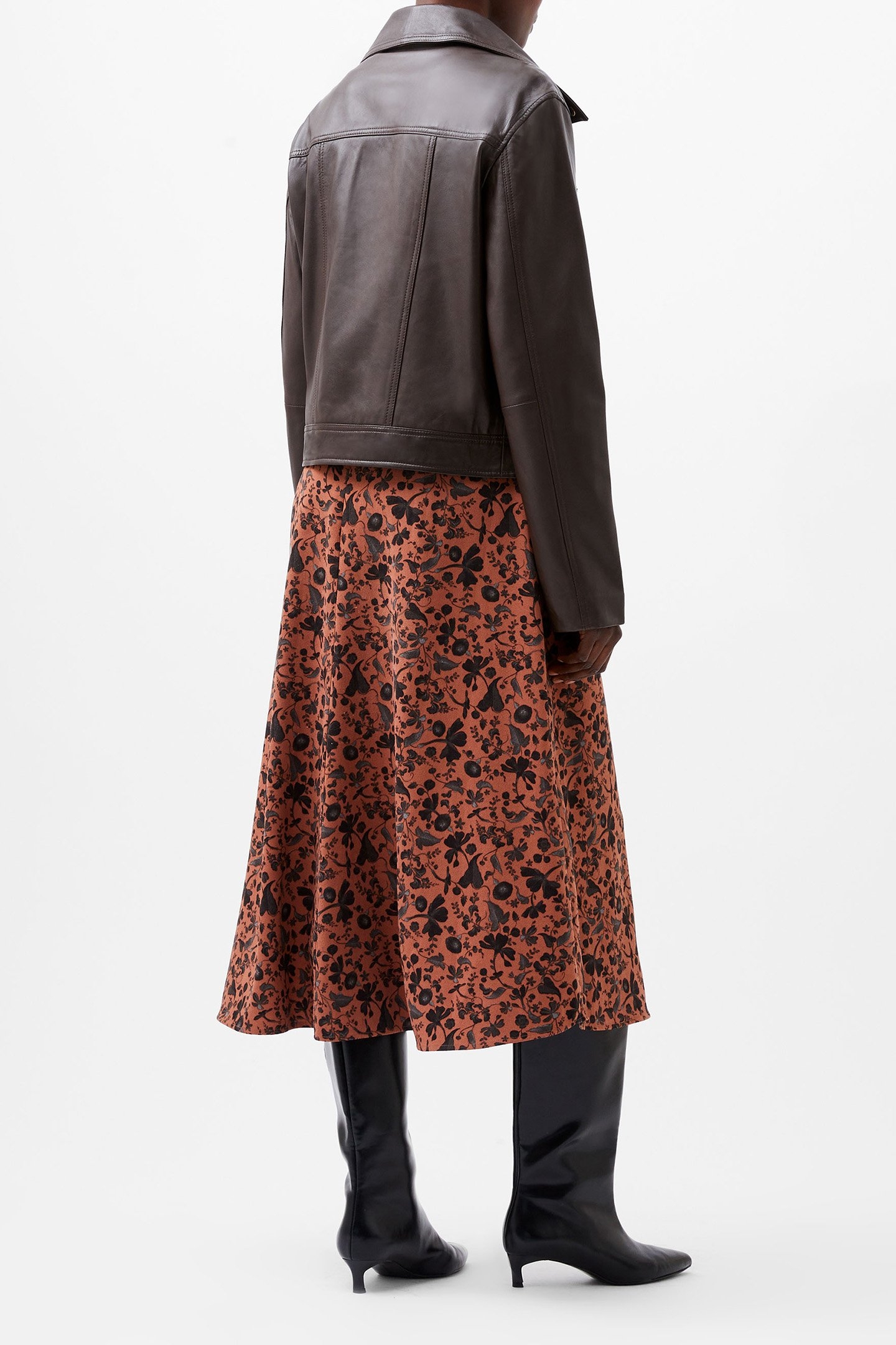 BECKET LEATHER MILITARY JACKET CHOCOLATE GANACHE 2