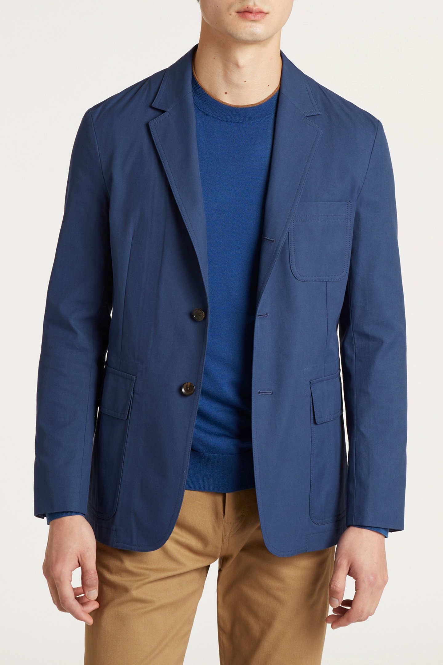 GENTS 2 BTN PATCH POCKET JACKET INDIGO 1