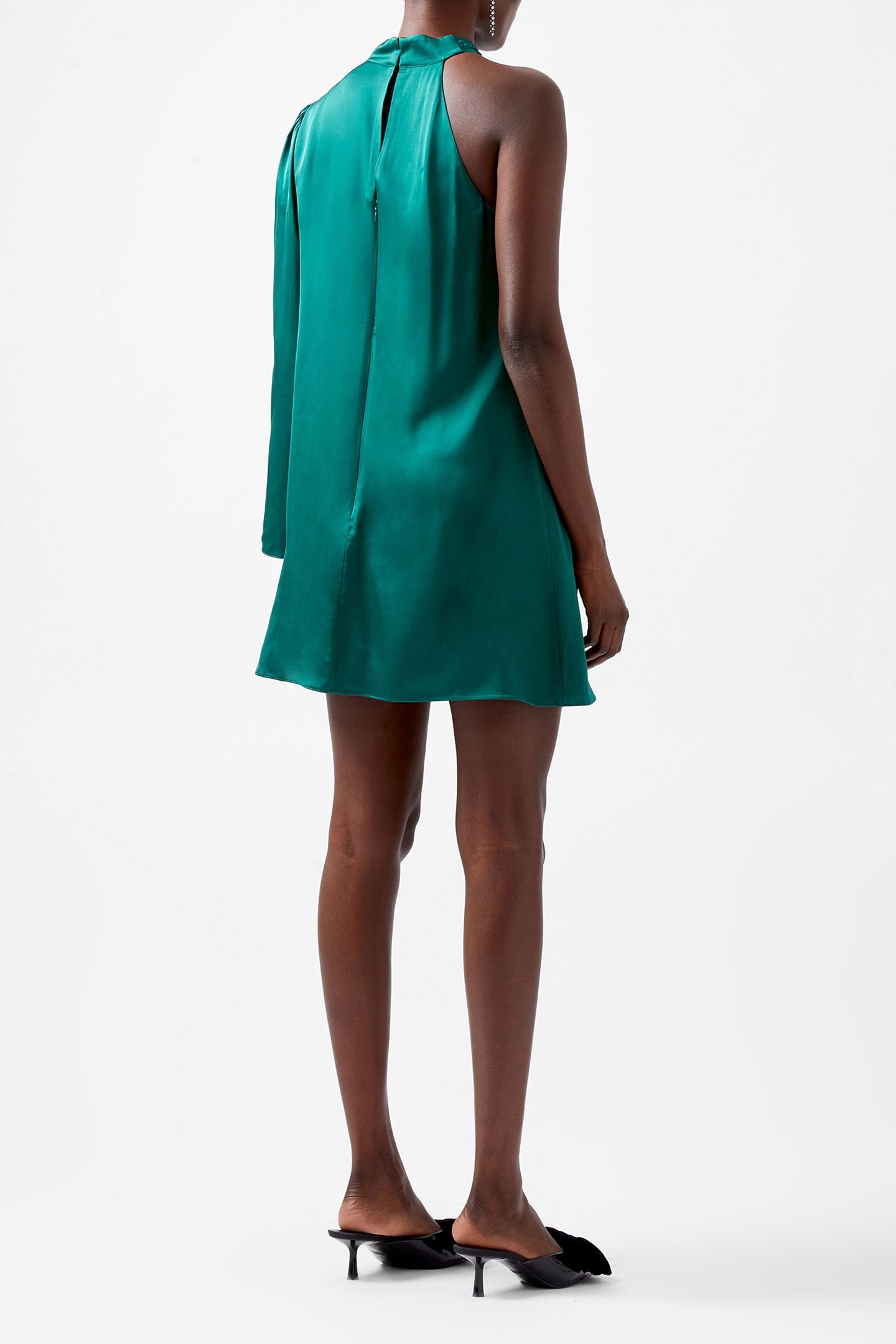 ENNIS SATIN MINI ASYMMETRIC DR FOREST 3