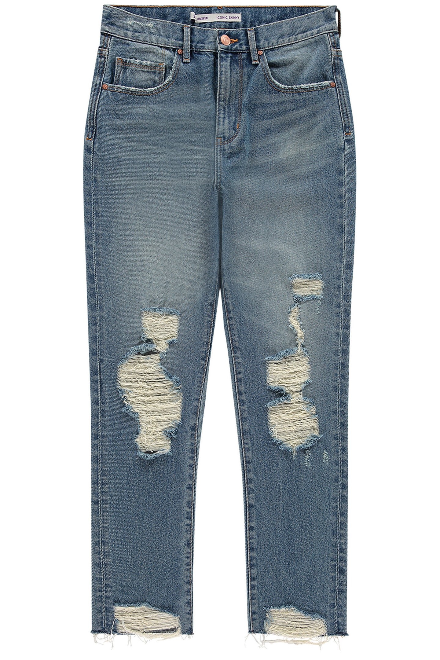 OCEANS CROPPED JEANS MID BLUE STONE 1