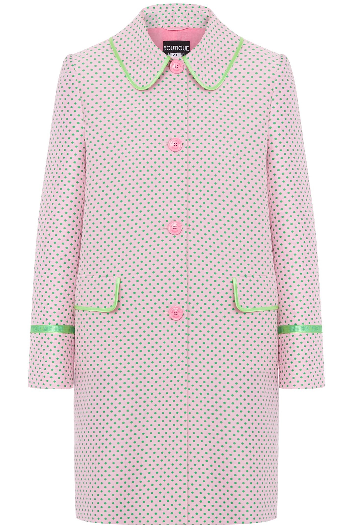 SMALL POLKA DOTS JACQUARD COAT PINK 3