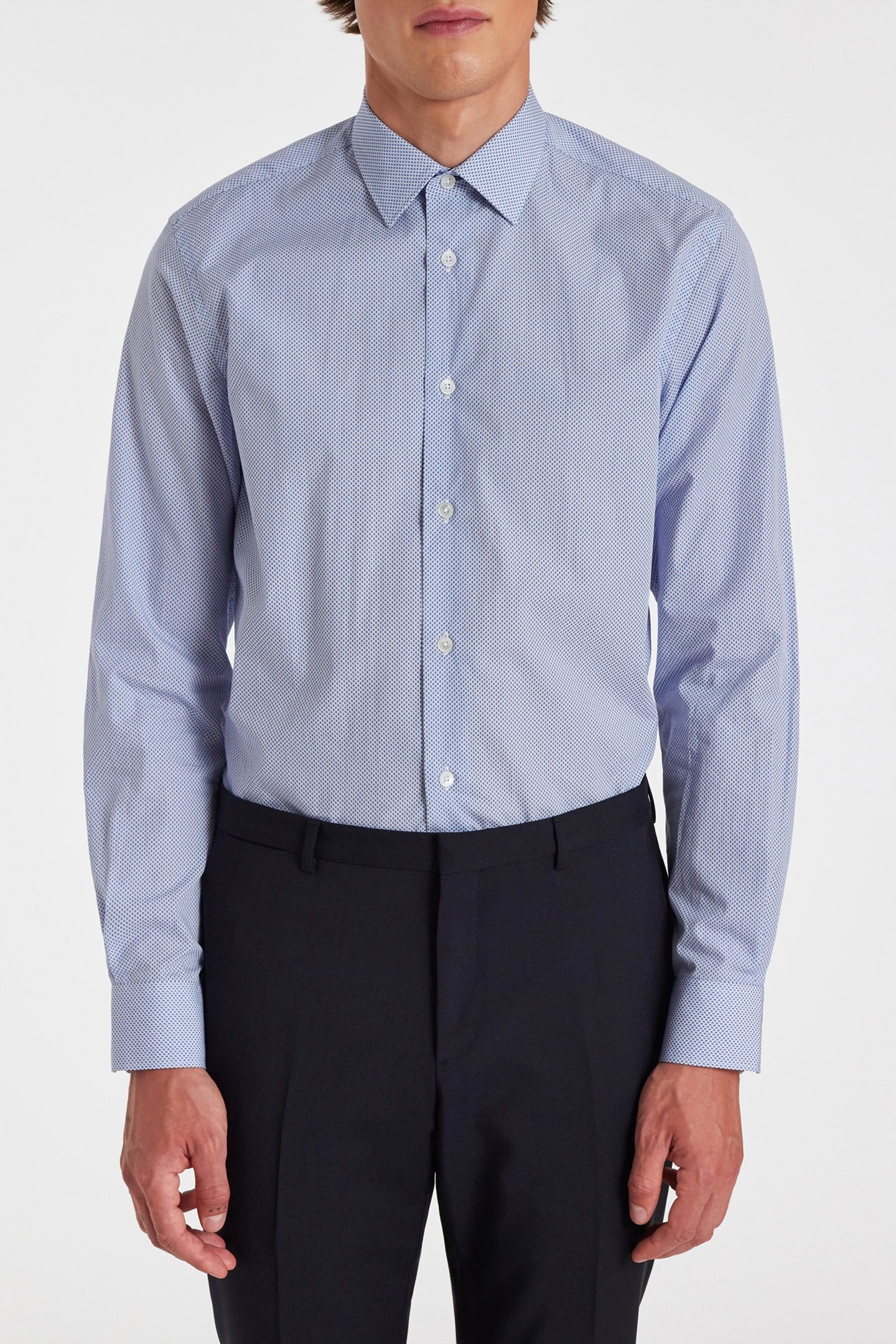 S/C TAILORED FIT SHIRT LIGHT BLUE 1