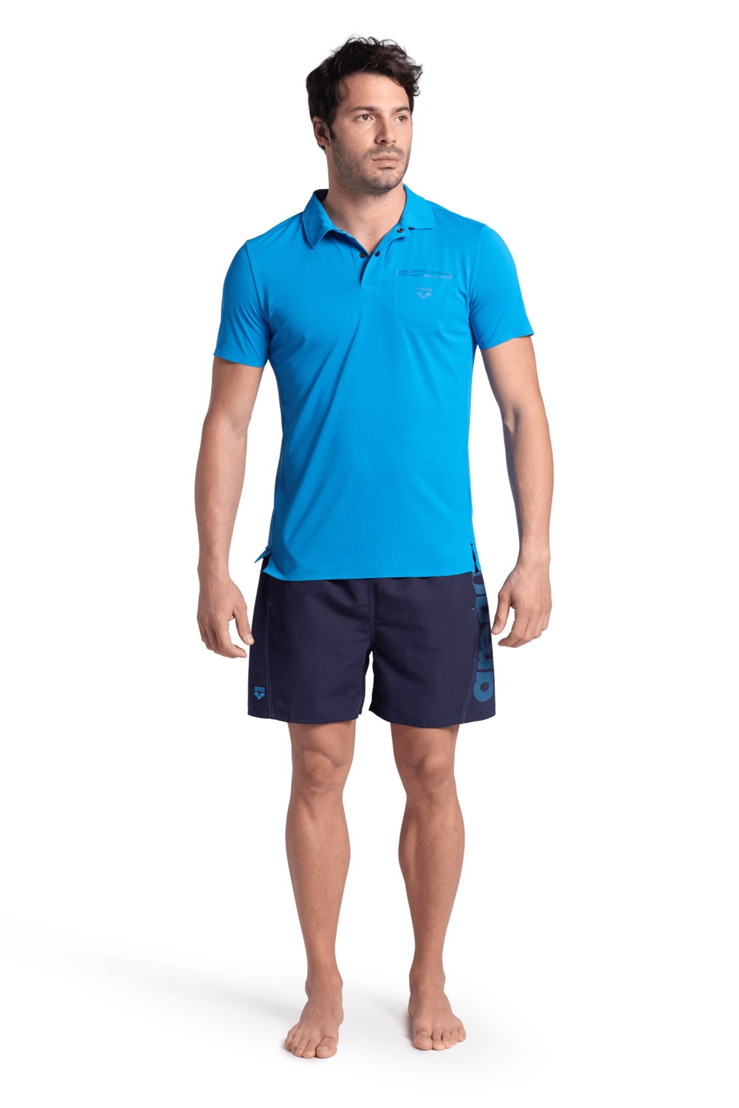MEN'S POLOSHIRT POCKET SOLID BLUE LAKE 3