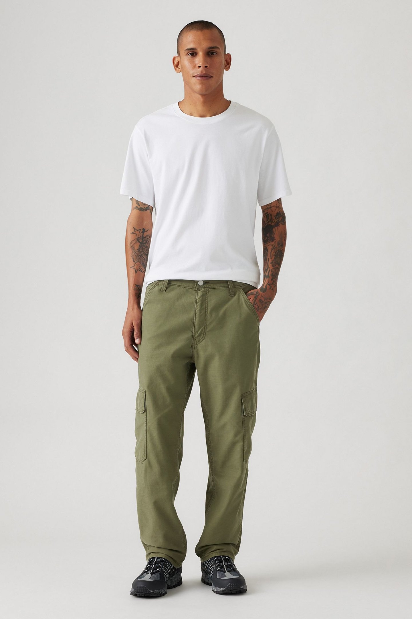 568 LOOSE STRT CARGO IVY GREEN NS SLUB 2