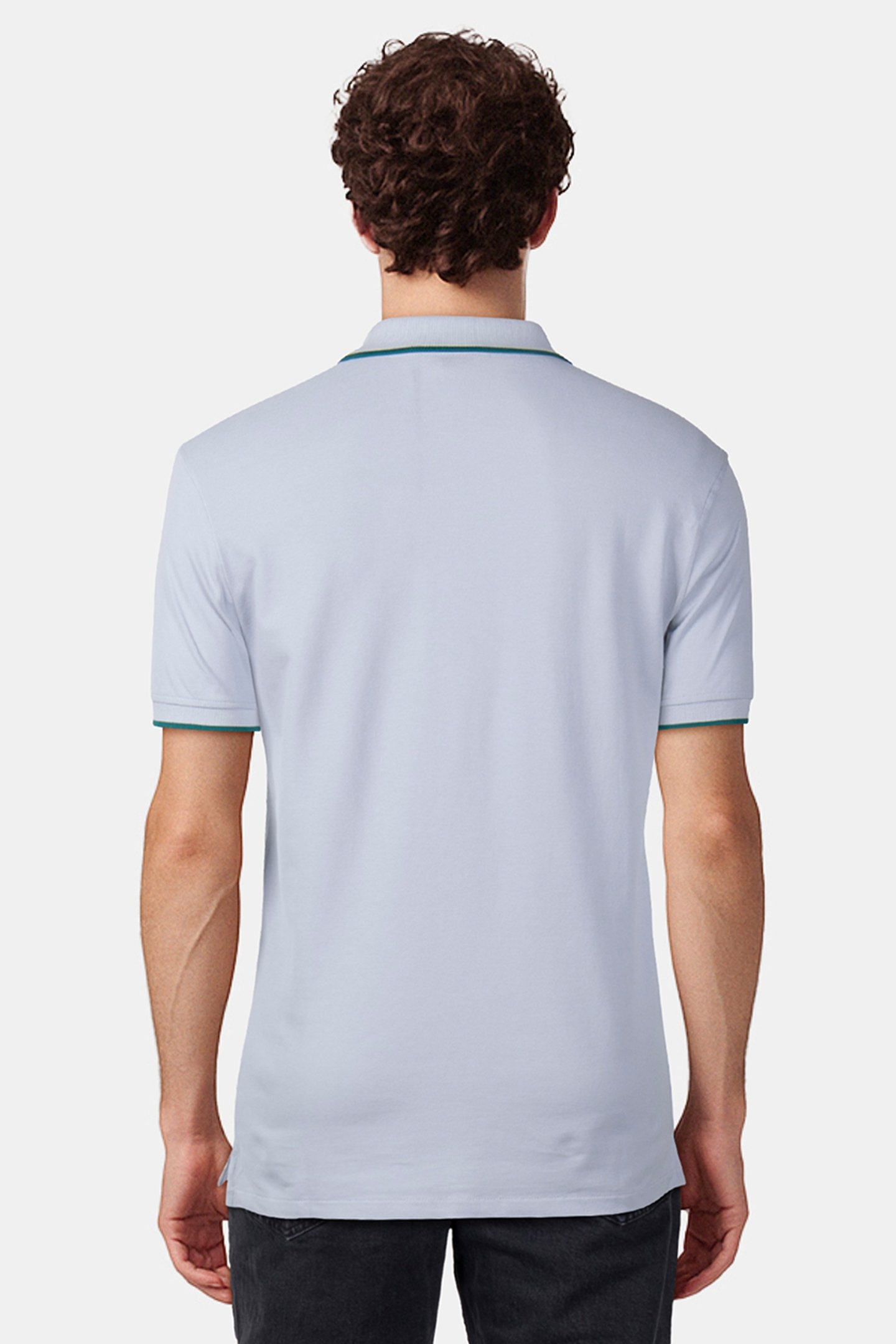 SLIM FIT POLO ZEB BADGE GREY 2