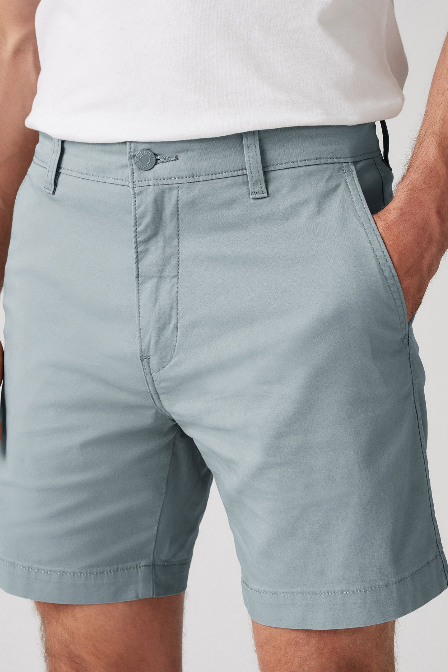 XX CHINO SHORTS II STEAM BLUE COTTON LINEN 6