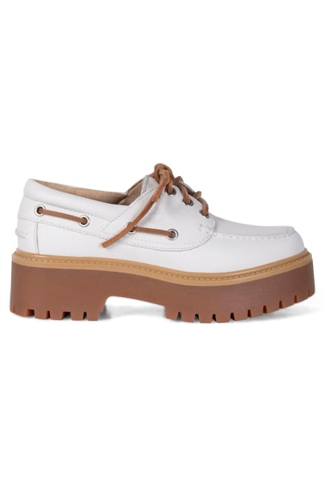 STONE STREET BOAT SHOE WHITE FULL GRAIN 1