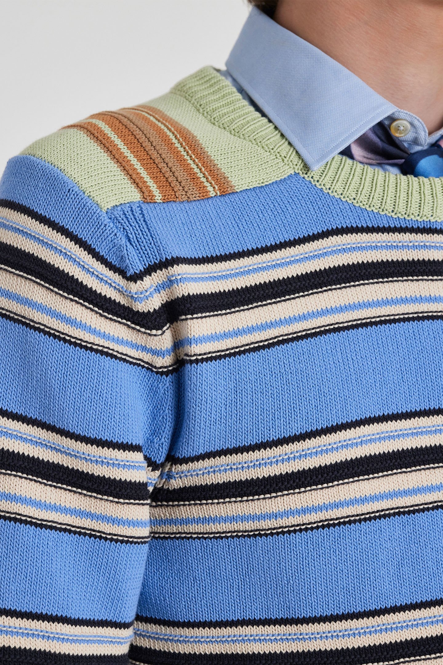 MENS SWEATER CREW NECK BLUE 5