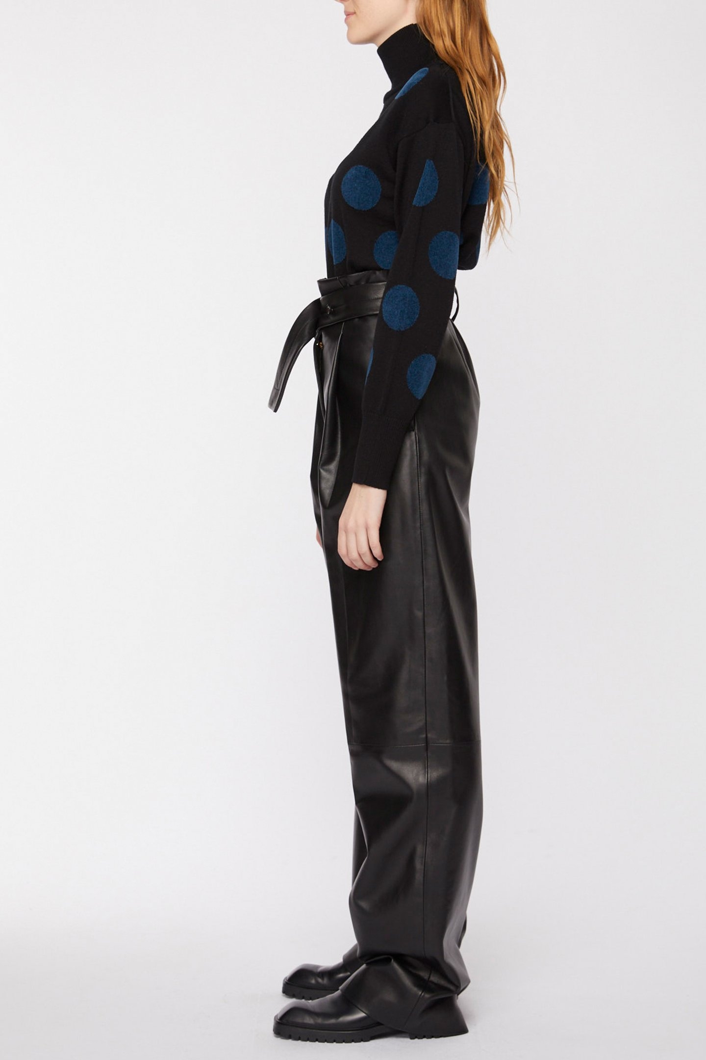 WOMENS LEATHER TROUSER BLACK 5