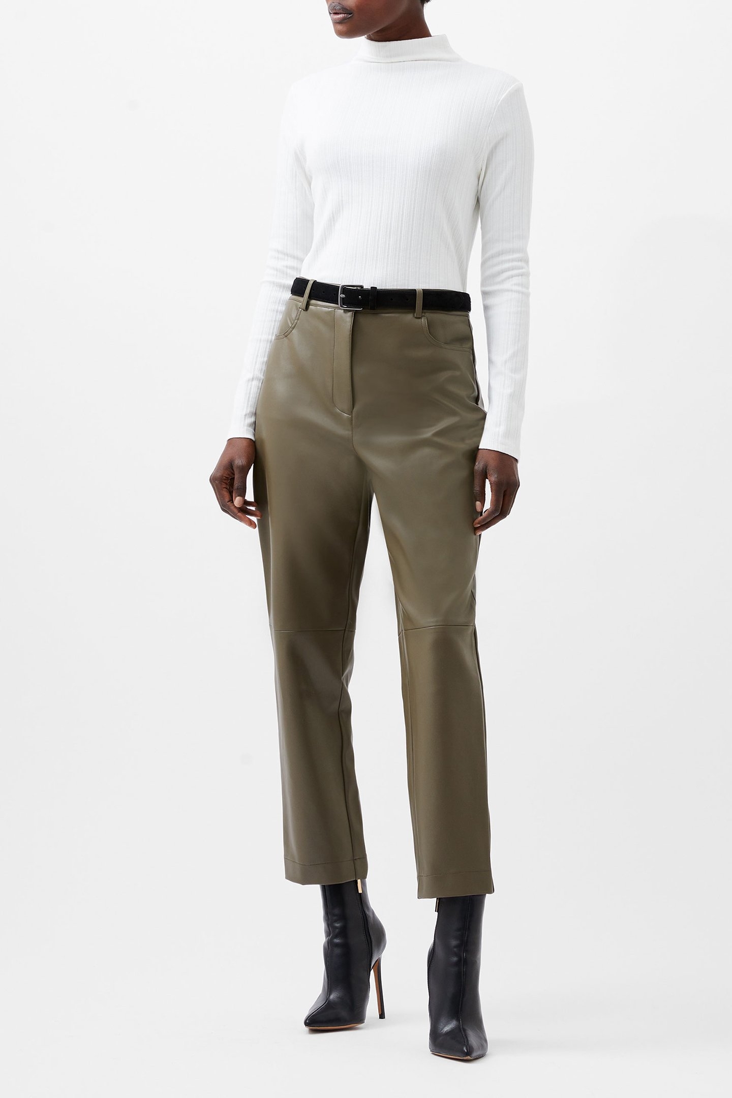 CROLENDA PU TROUSERS CHOCOLATE GANACHE 2