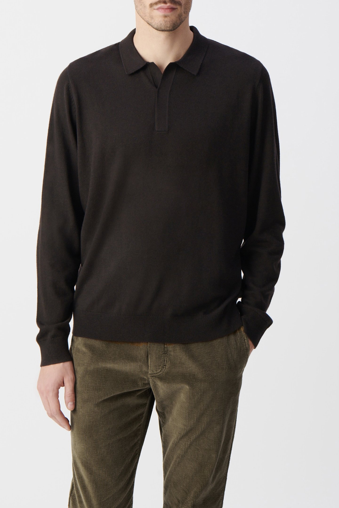 BROWN INTERLOCK POLO SHIRT 1
