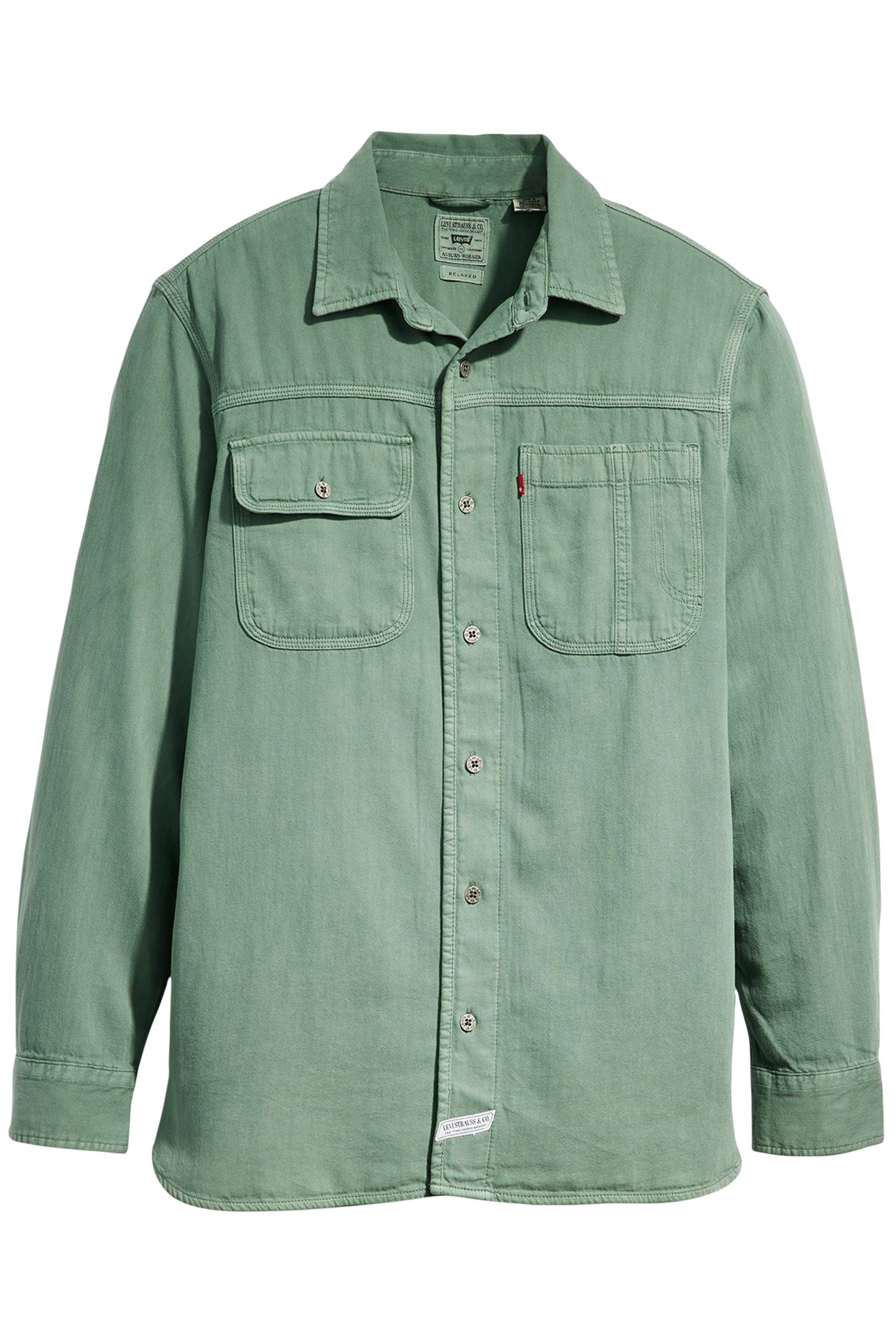 LS AUBURN WORKER OLIE FOREST GARMENT DYE 3