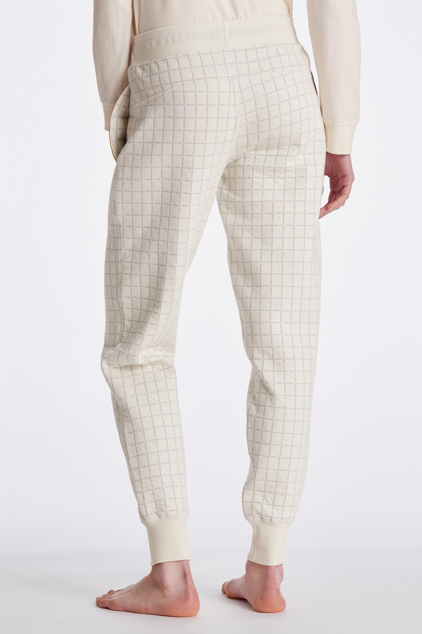 WOMEN PANT JACQD CHCK OFF WHITE 2
