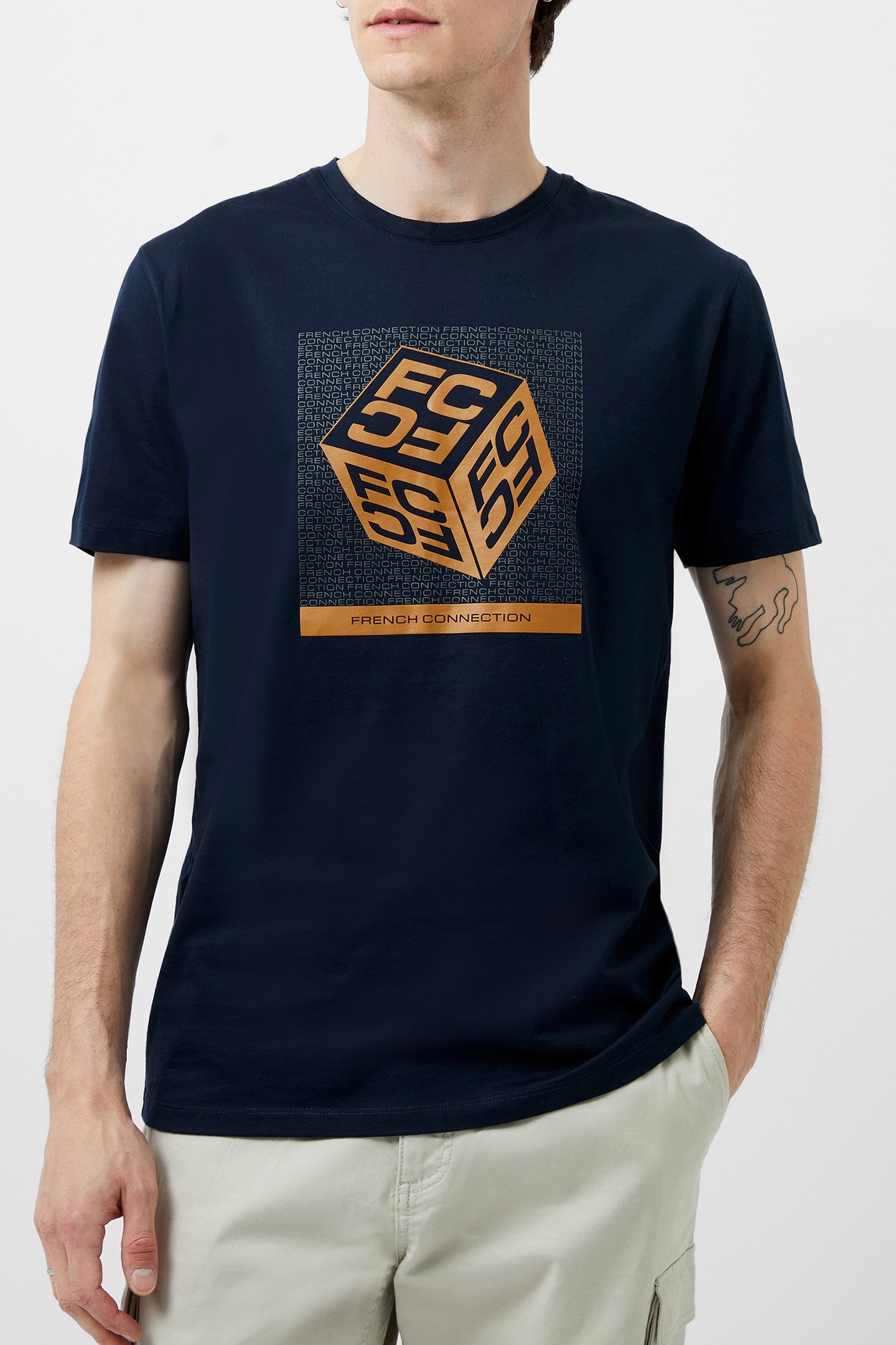 LARGE DICE GRAPHIC TEE MARINE 1