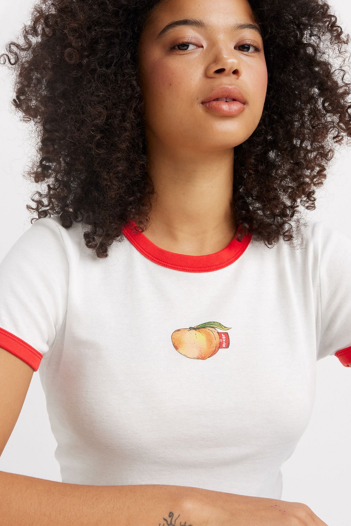 GRAPHIC MINI RINGER TEE PPEACH TAB BRIGHT 5