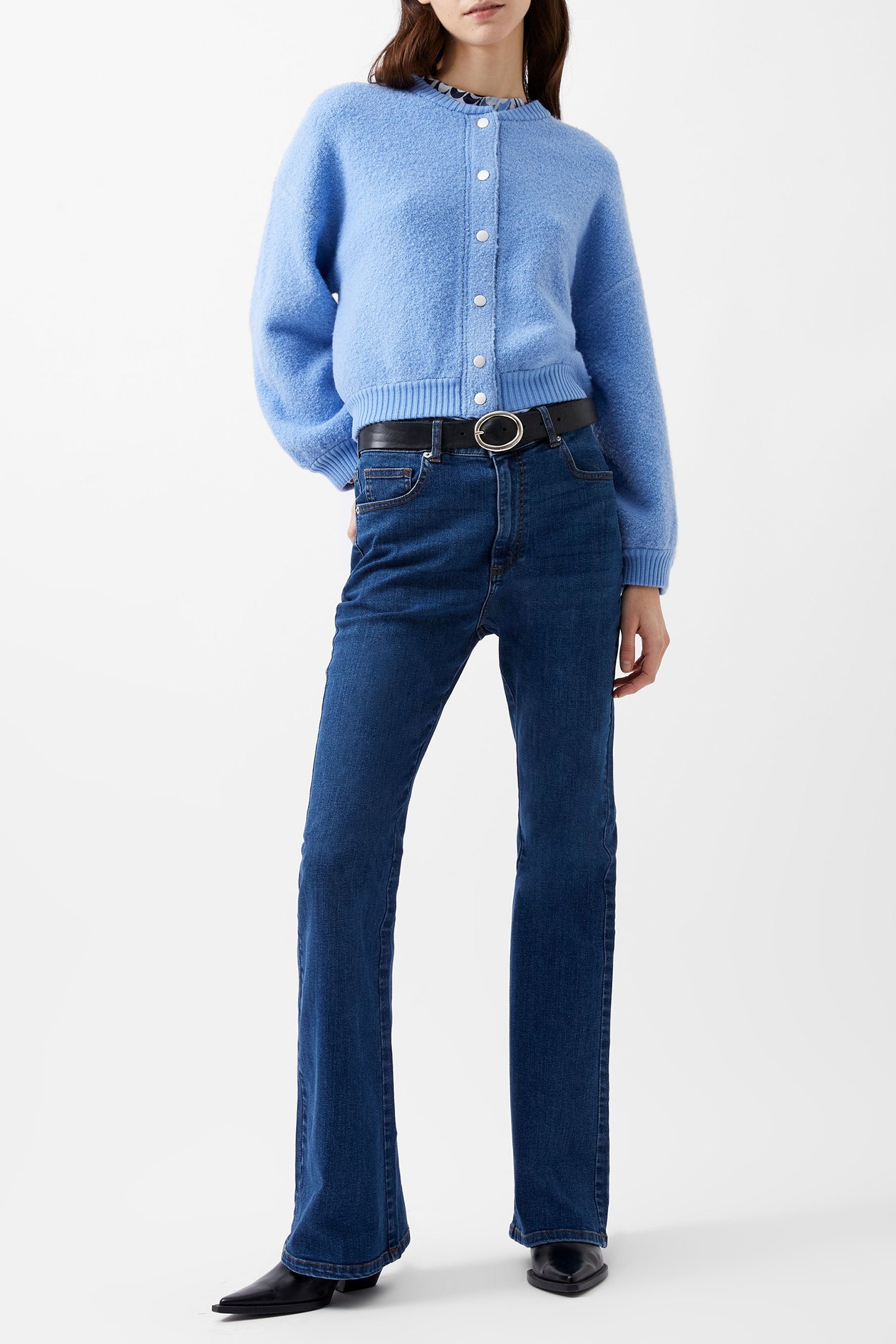 MELISSA KNIT BOMBER JACKET DUSTED BLUE 1