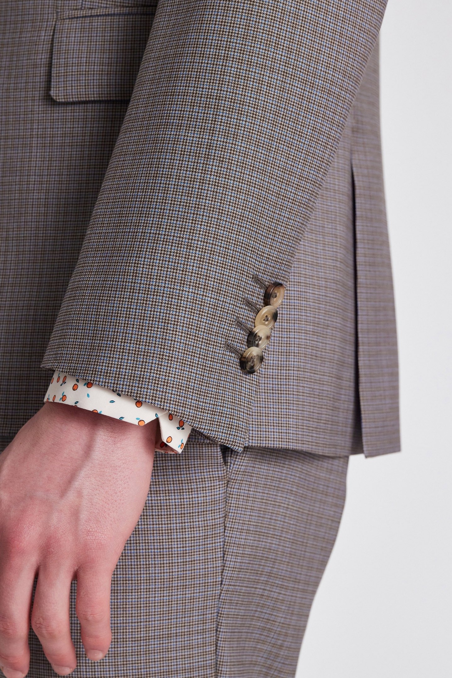 MENS TAILORED FIT 2 BTN JACKET TAUPE 6