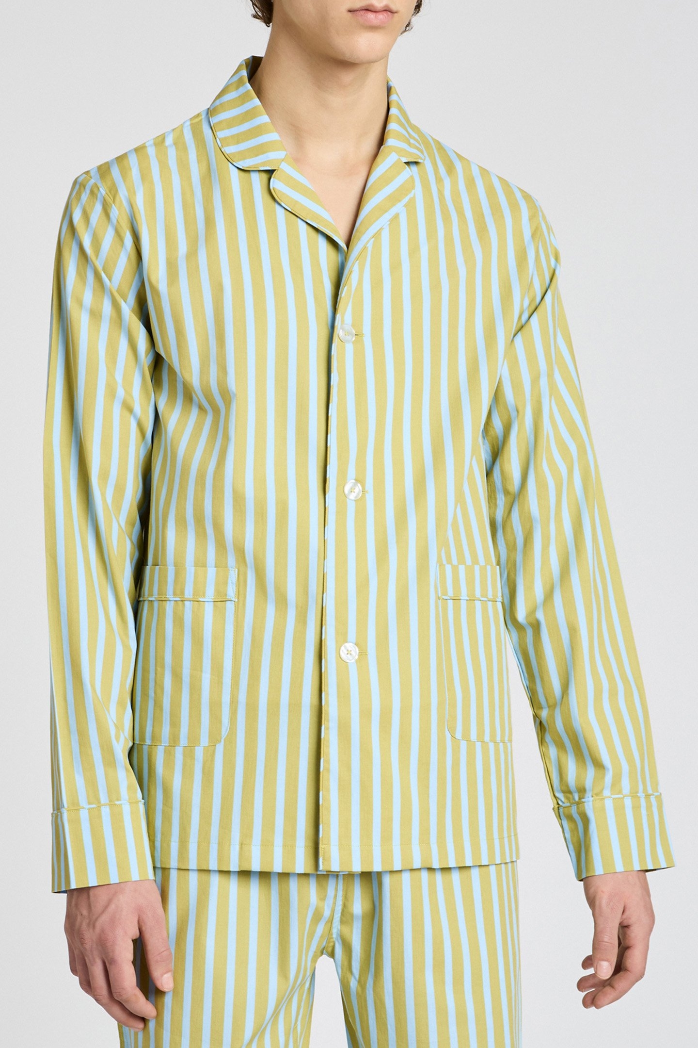 UNISEX PJ TOP L/SLV LEMON YELLOW 1