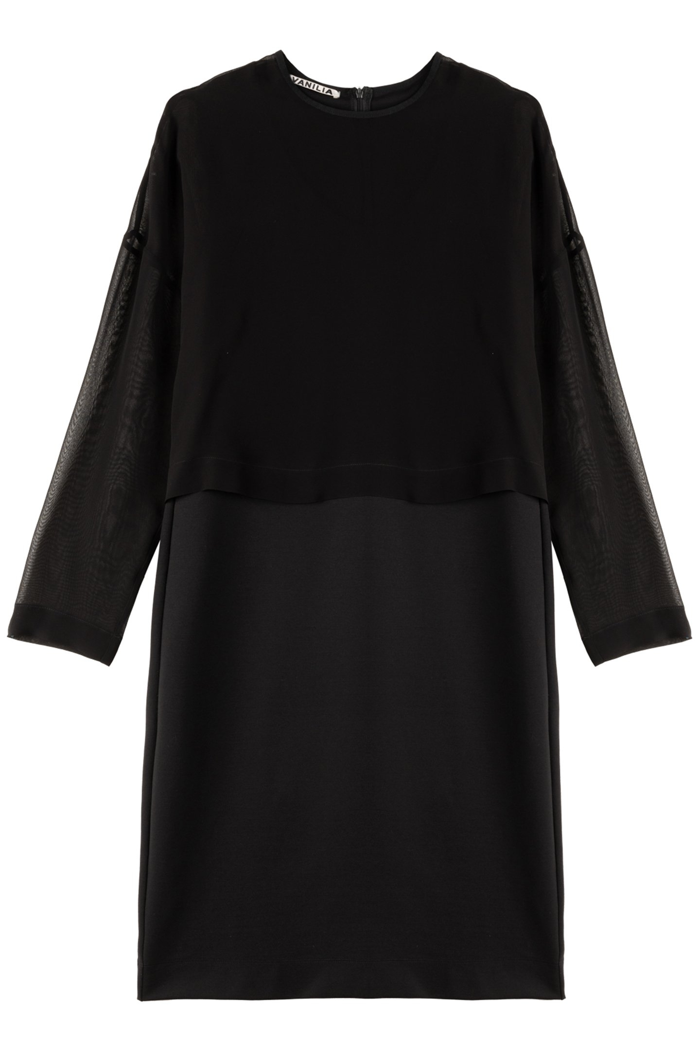 SHEER LAYERED DRESS BLACK 3
