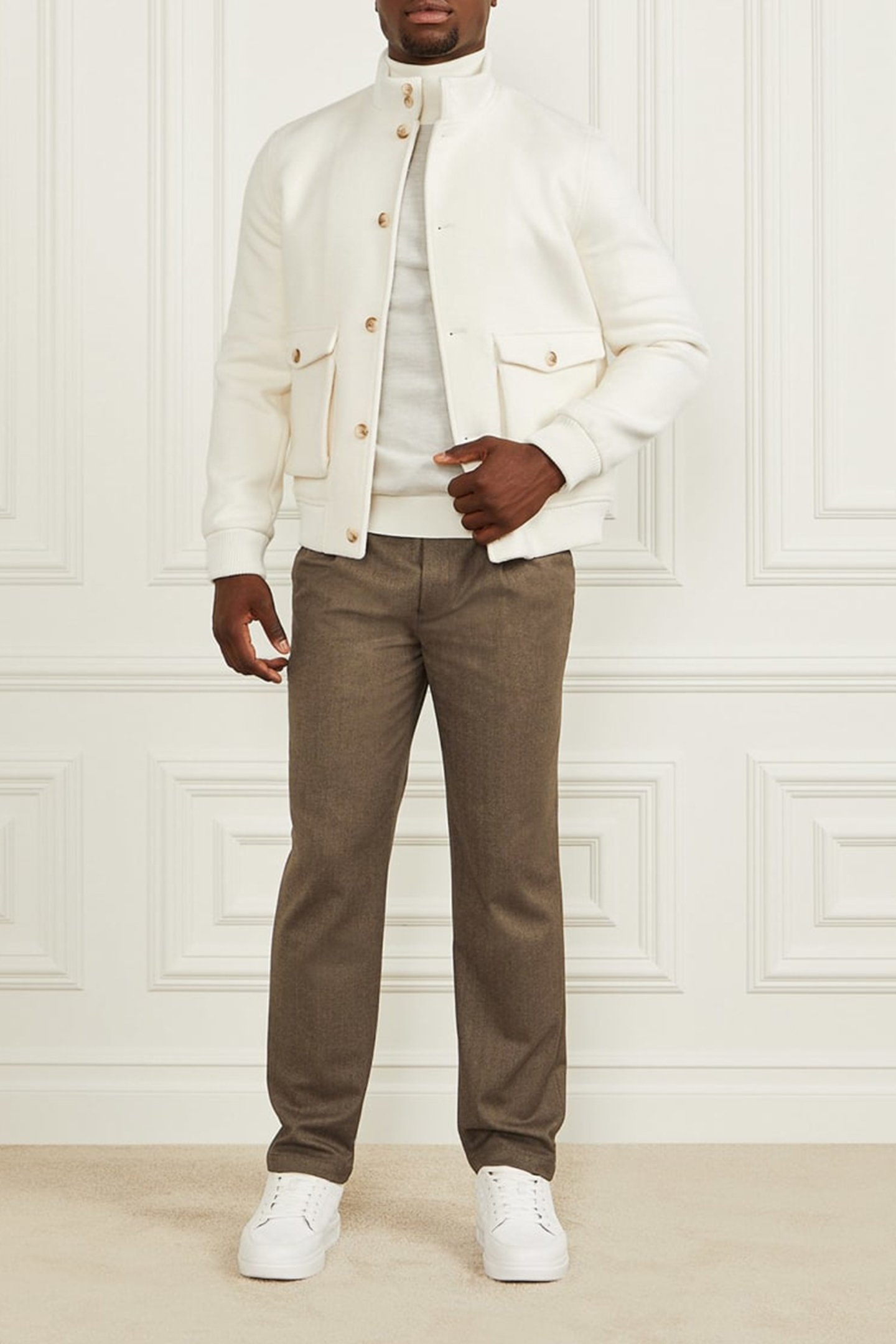 BOMBER WITH BOTTONS SALT WHITE 3