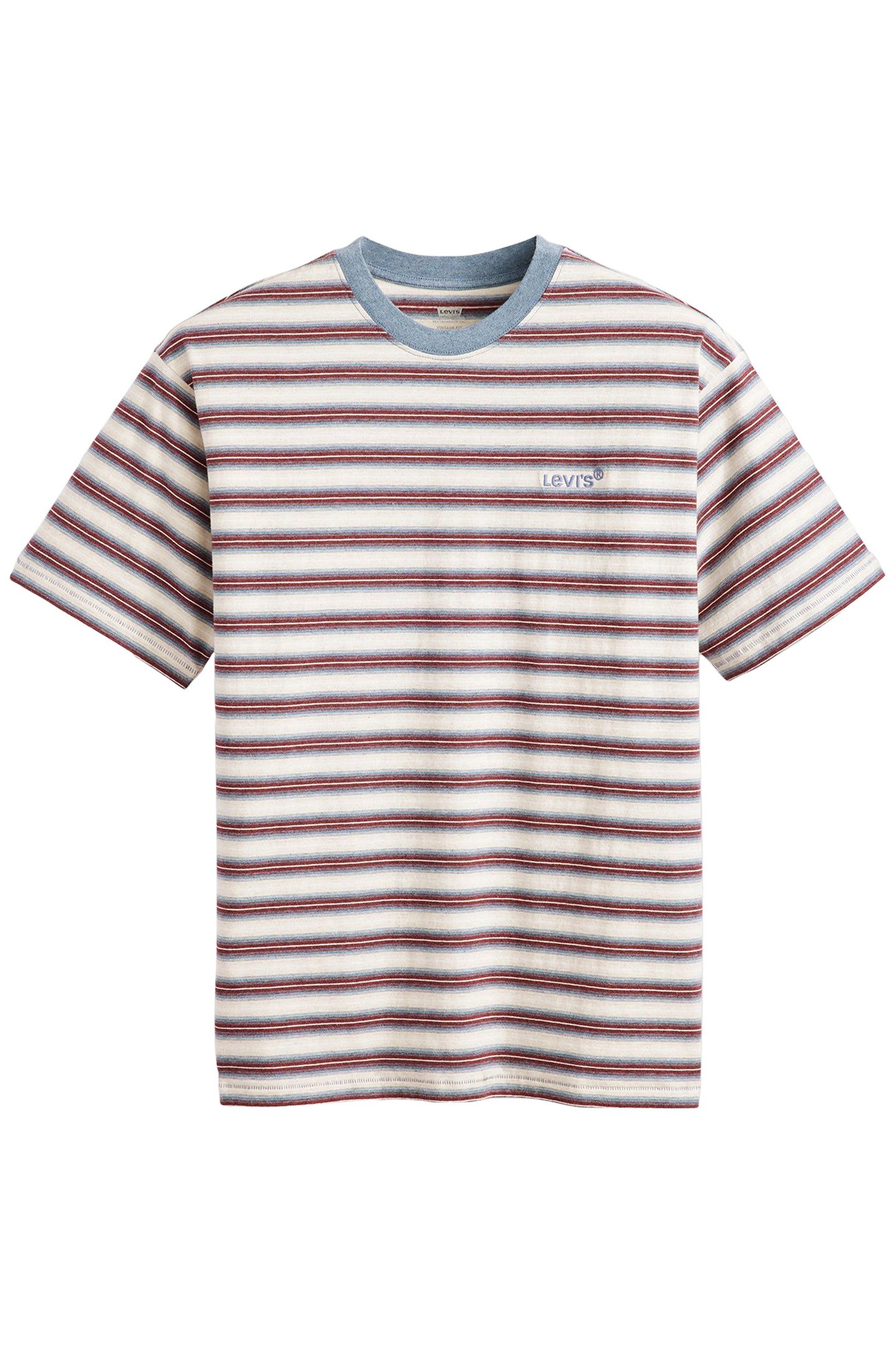 RED TAB VINTAGE TEE BREAK STRIPE PORRIDGE 3