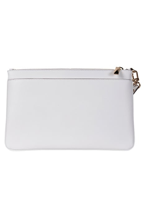 WRISTLET CLUTCH BAG WITH LOGO IN WHITE 3