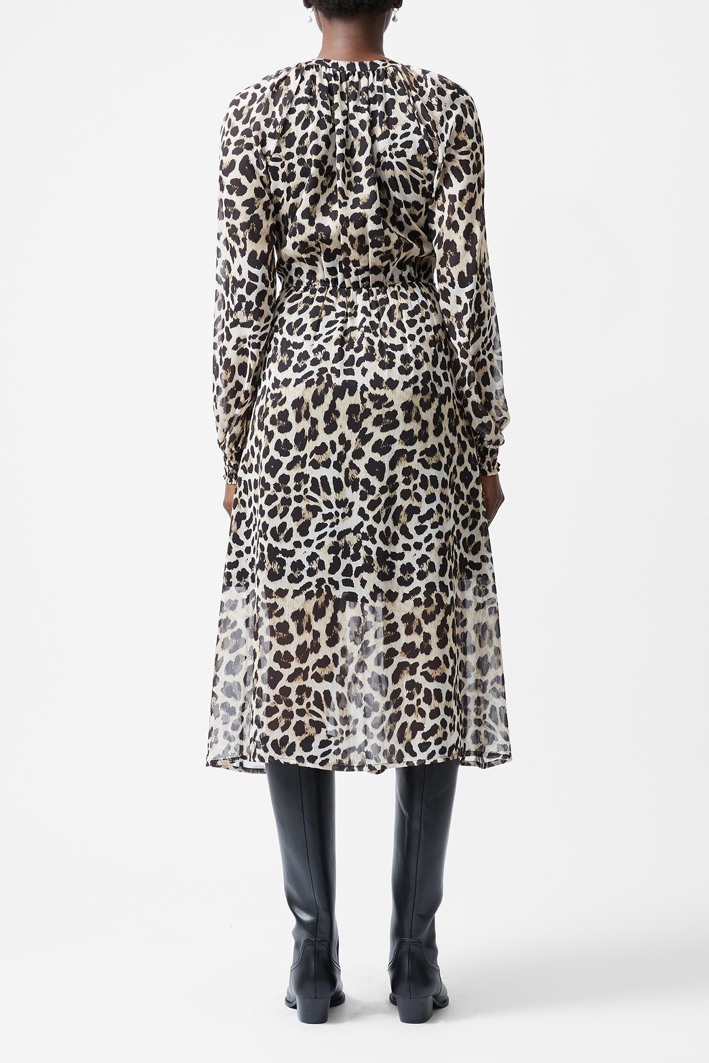 FT LEOPARD L/S GTTE DRESS LEOPARD 4