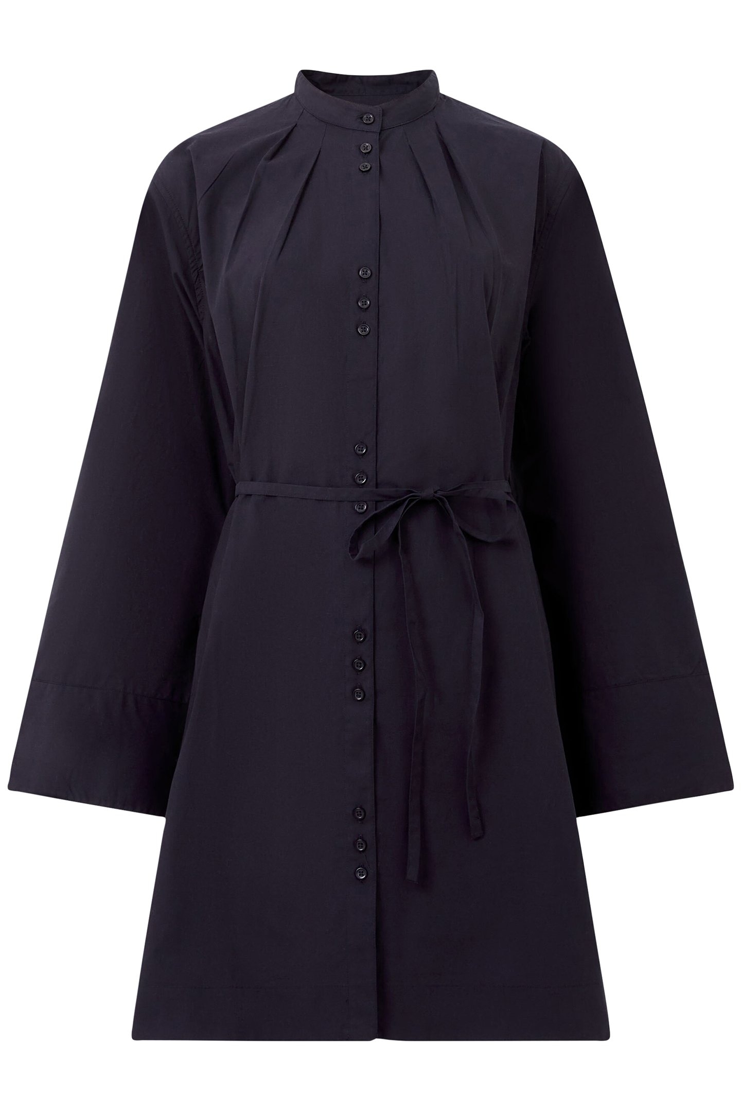 ALISSA COT WIDE SLV SHIRT DRES BLACKOUT 3