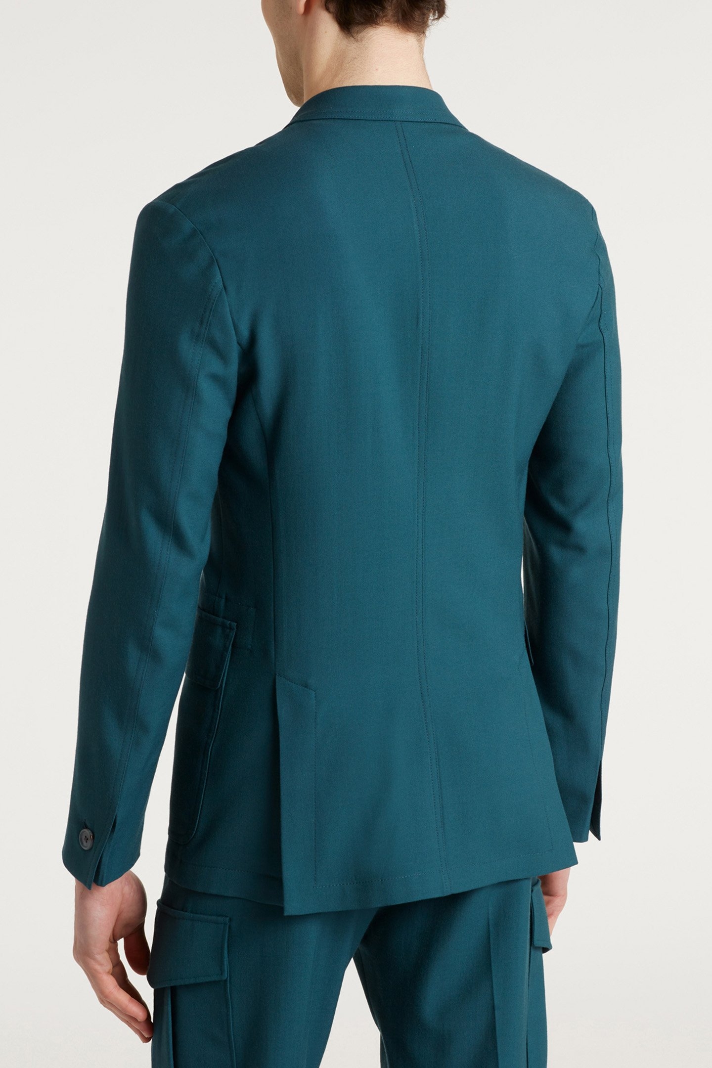 GENTS 2 BTN PATCH POCKET JACKET BOTTLE GREEN 2