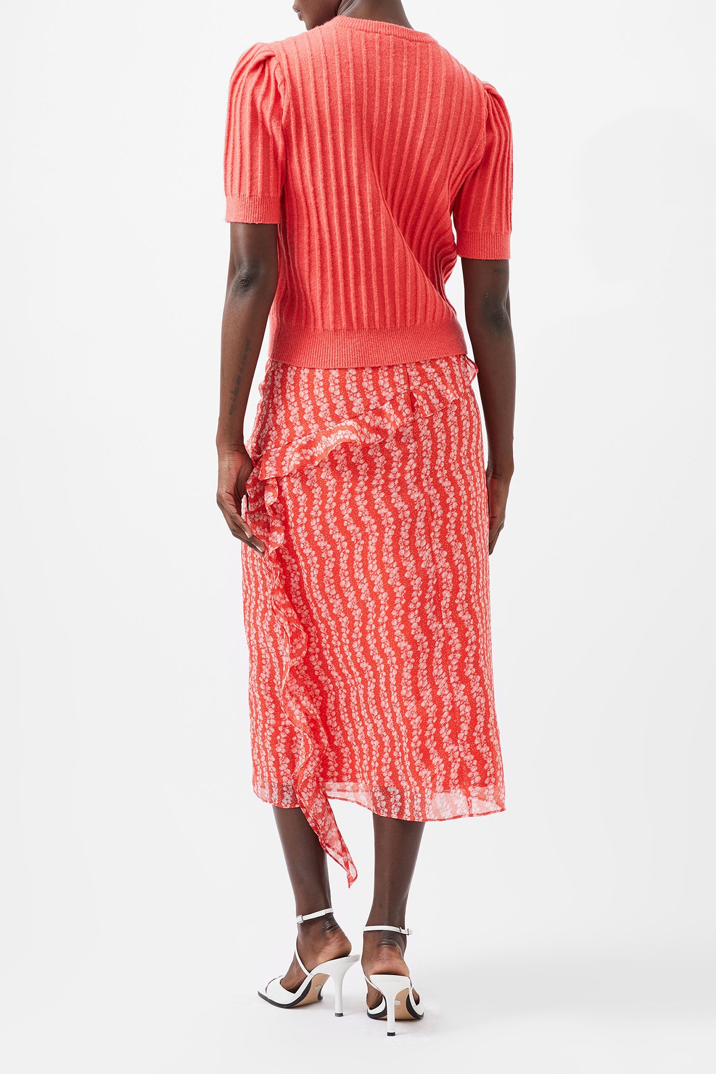 LOLA SHORT SLEEVE JUMPER CAYENNE RED 2