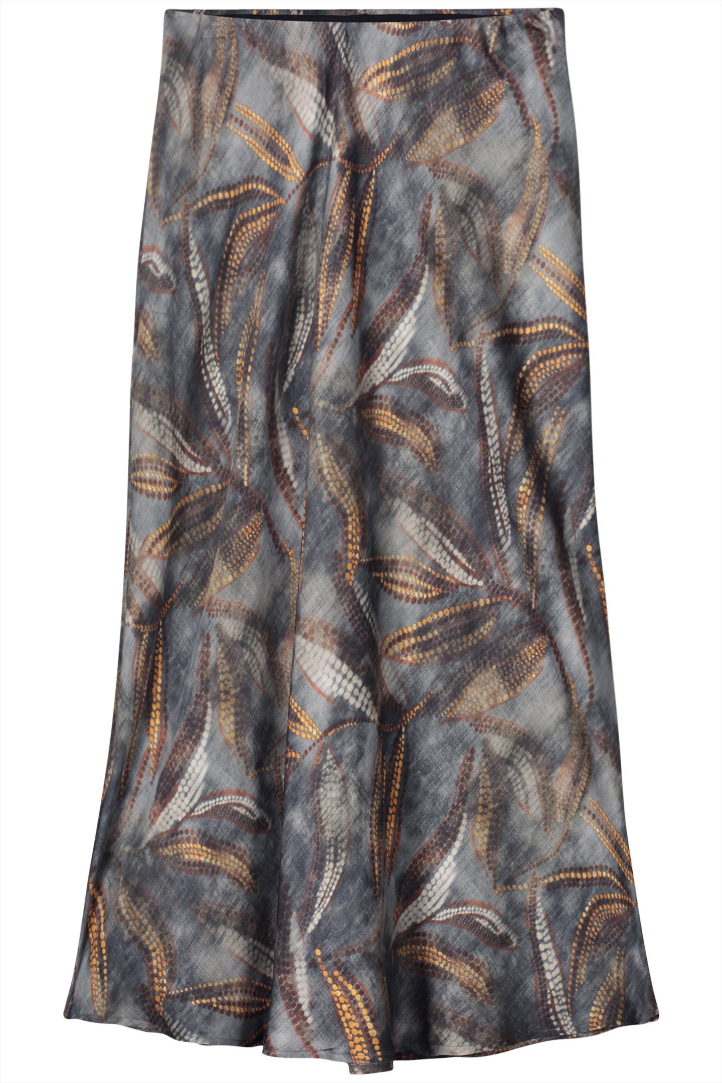 SKIRT DOTTED LEAFS GREYS 4