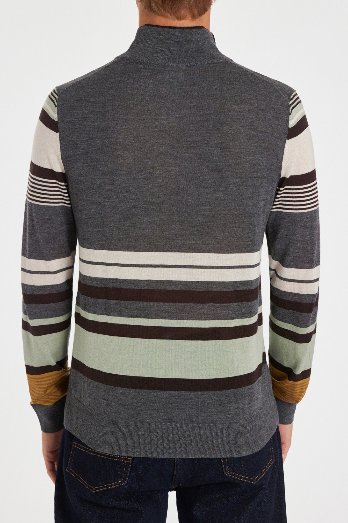 SWEATER ZIP NECK SLATE 2