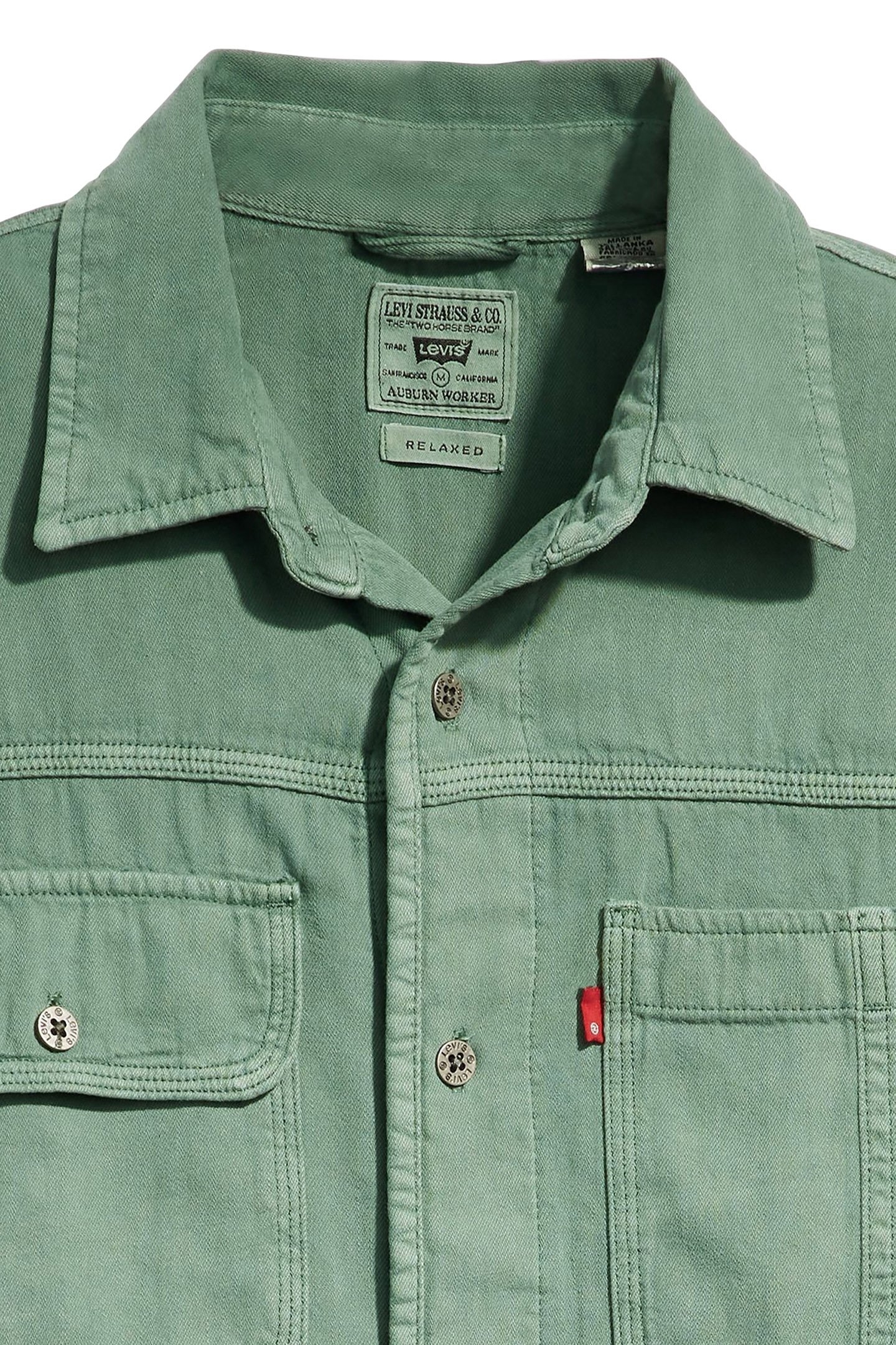 LS AUBURN WORKER OLIE FOREST GARMENT DYE 7
