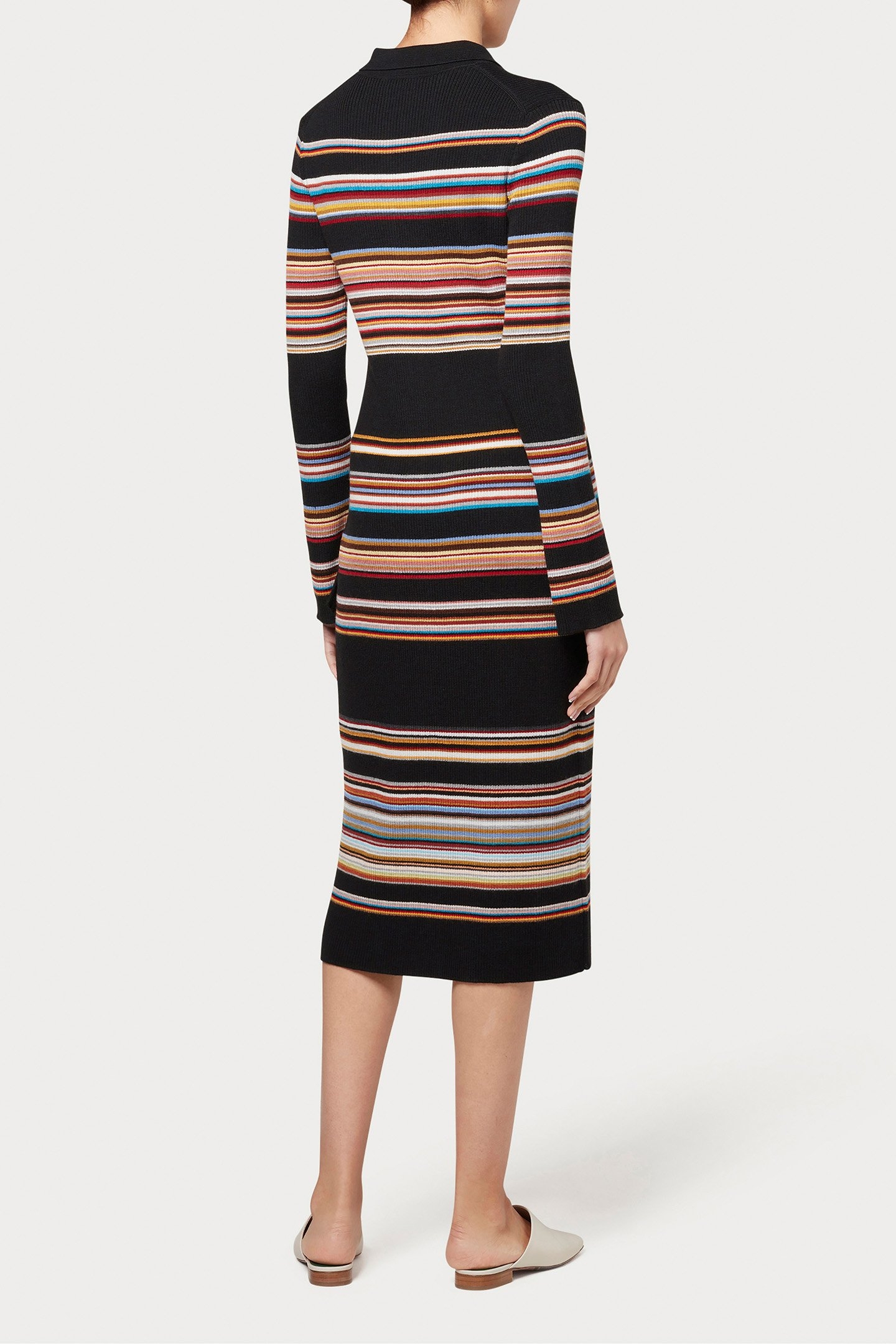 WOMENS KNITTED LONGLINE CARDIGAN BLACK 2