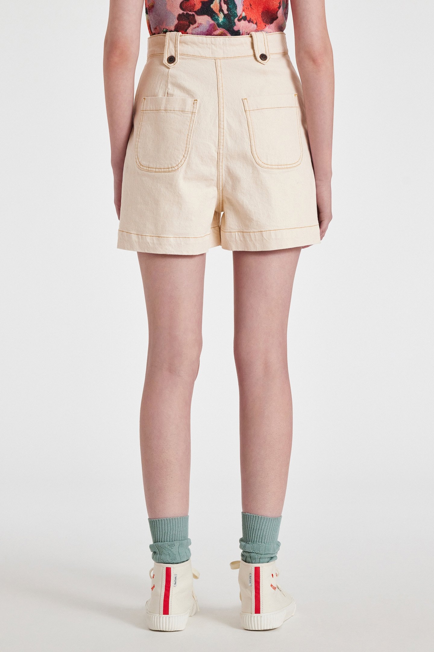 WOMENS DENIM SHORT OFF WHITE 2