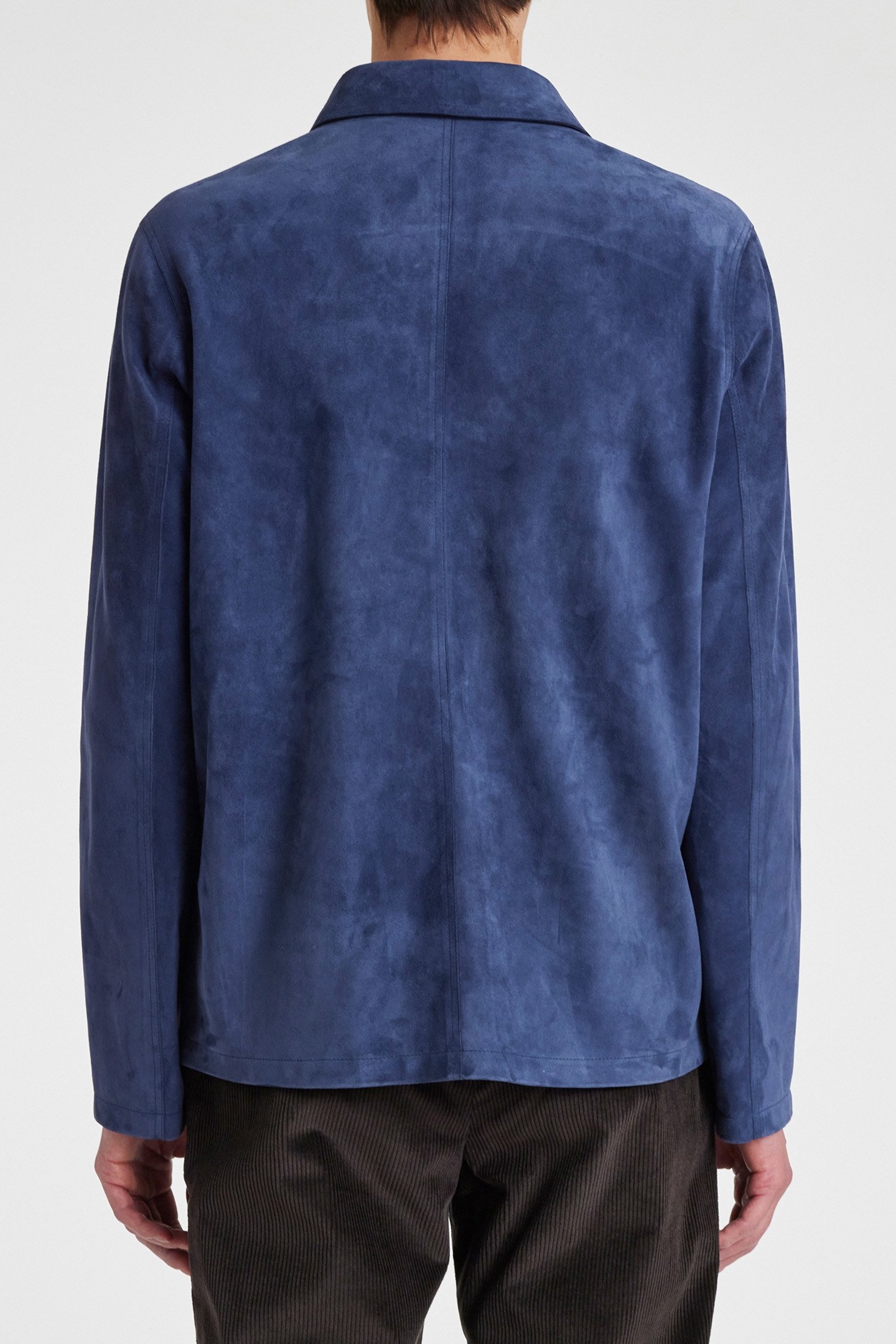 MENS SUEDE LEATHER JACKET INDIGO 2