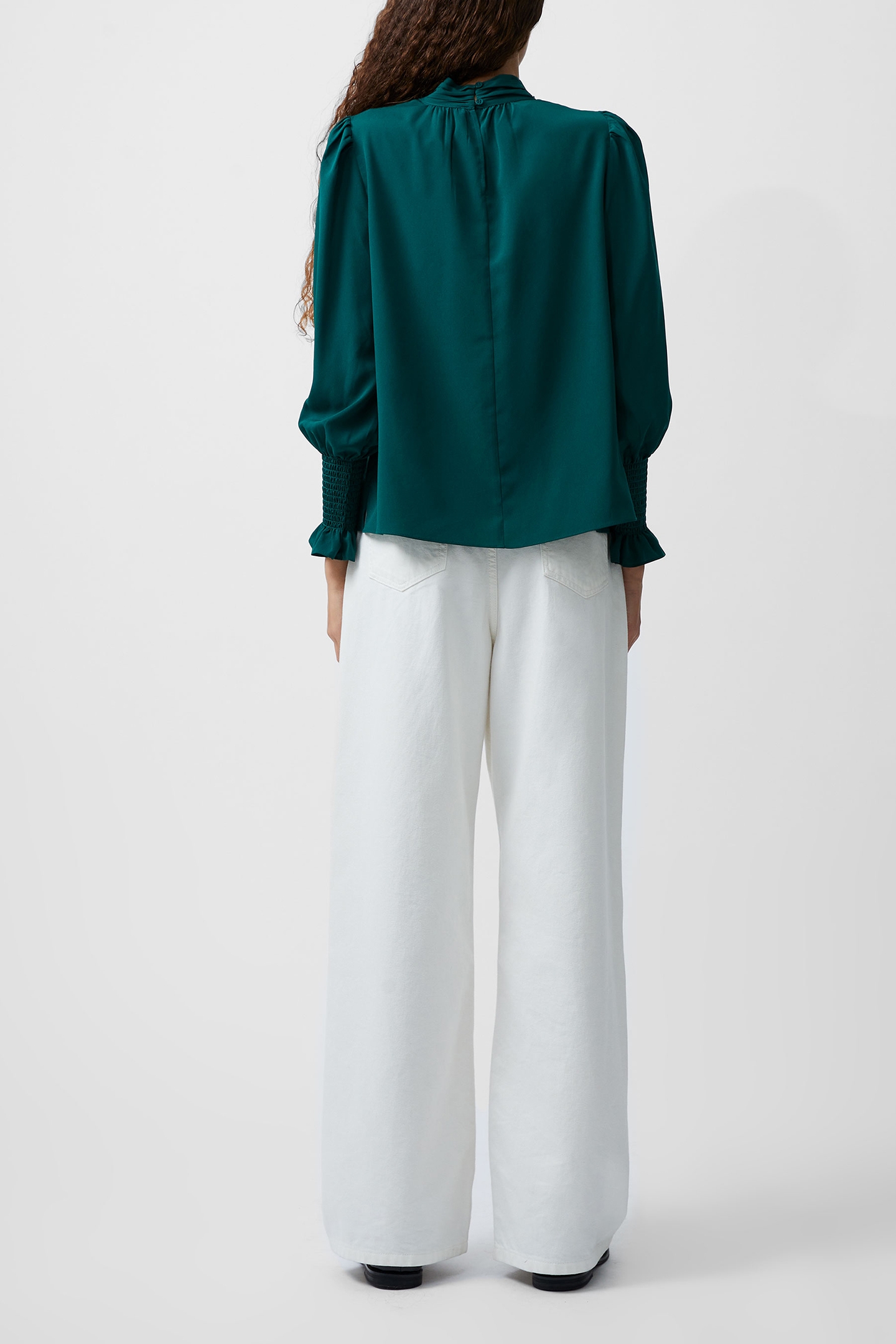 CREPE LIGHT HIGH NK L.S TOP FOREST GREEN 2