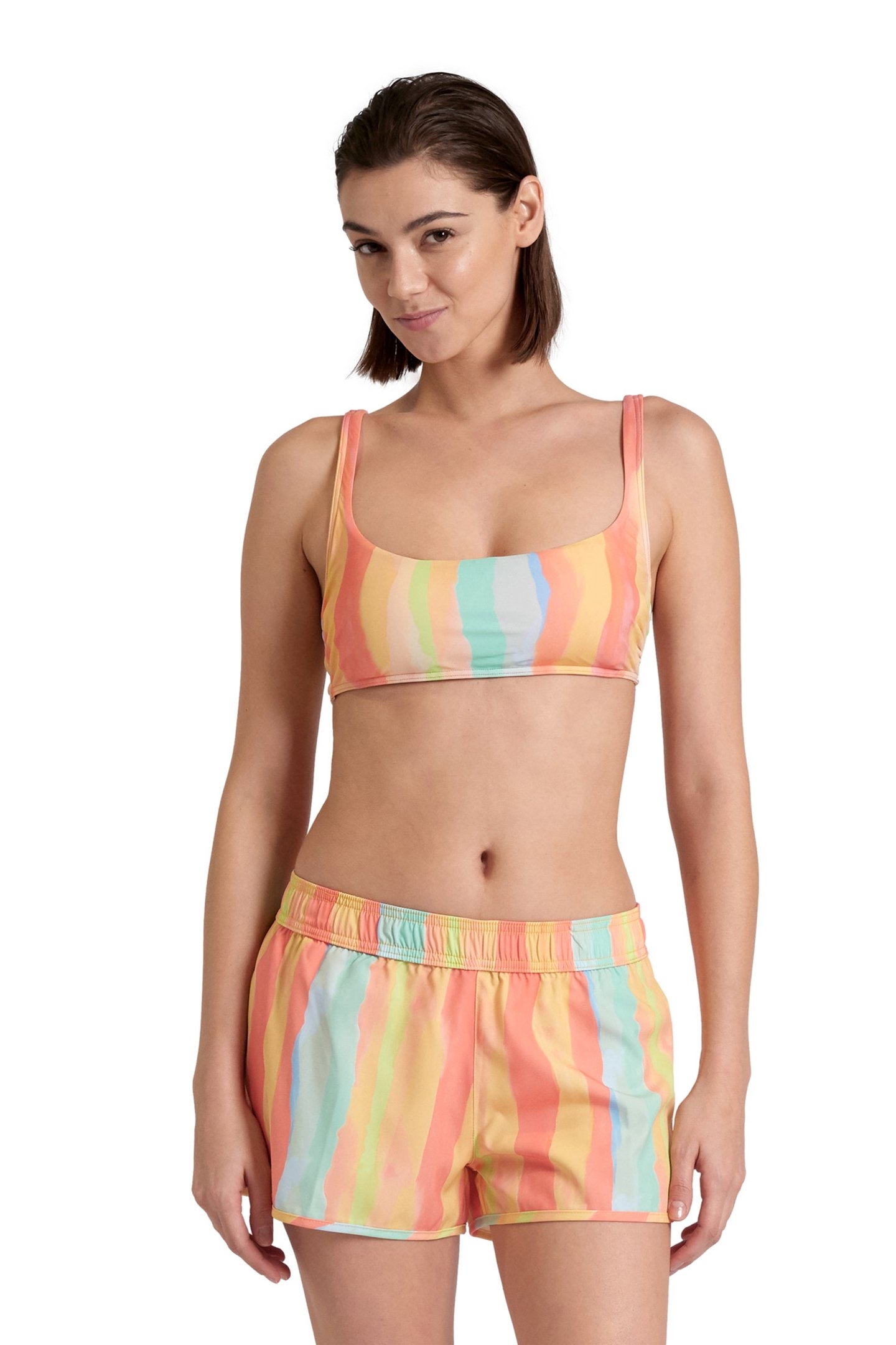 W ARENA WATER PRINTS BEACH SHORT MULTISTRIPES 1